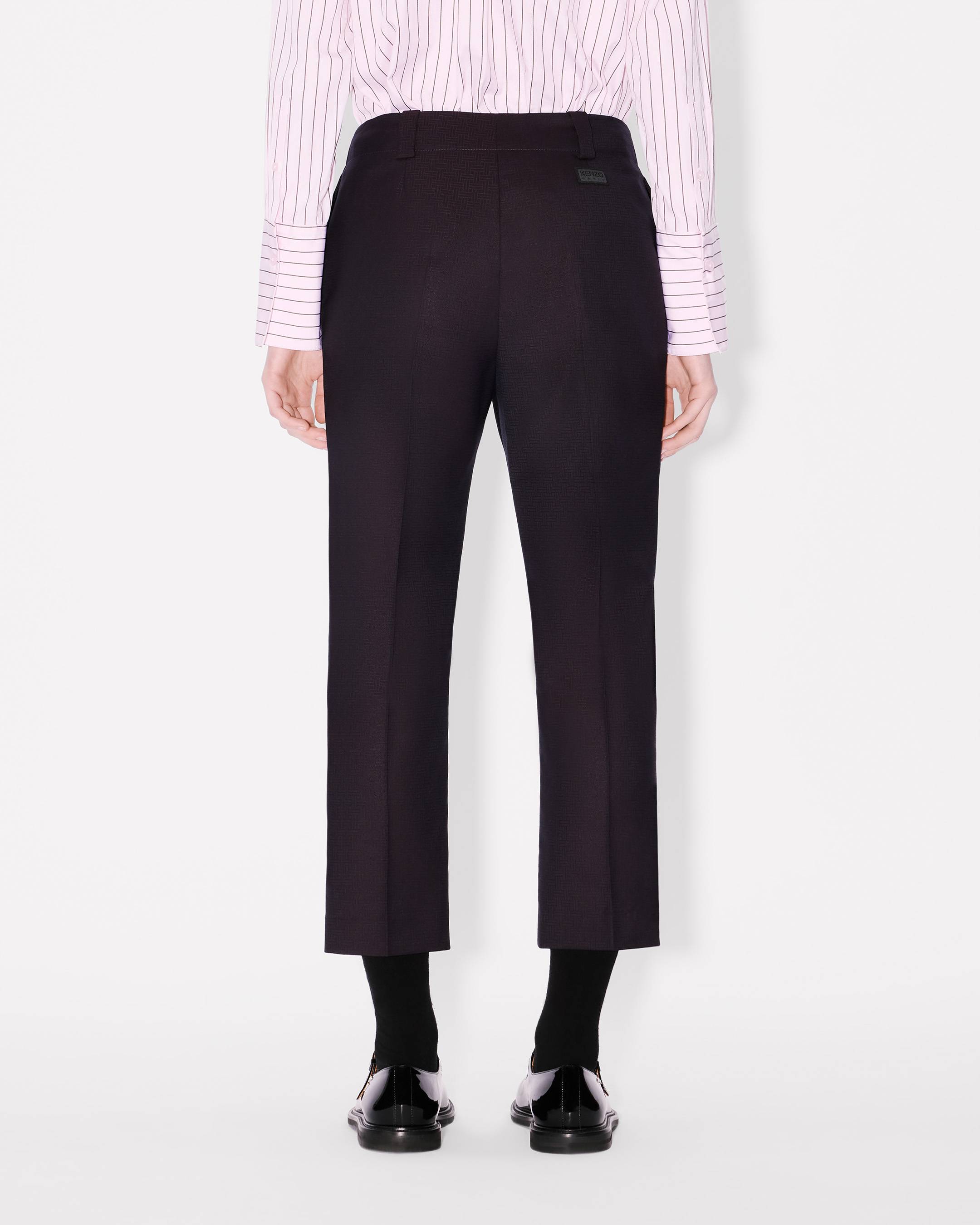 'KENZO Weave' cropped pants in wool jacquard