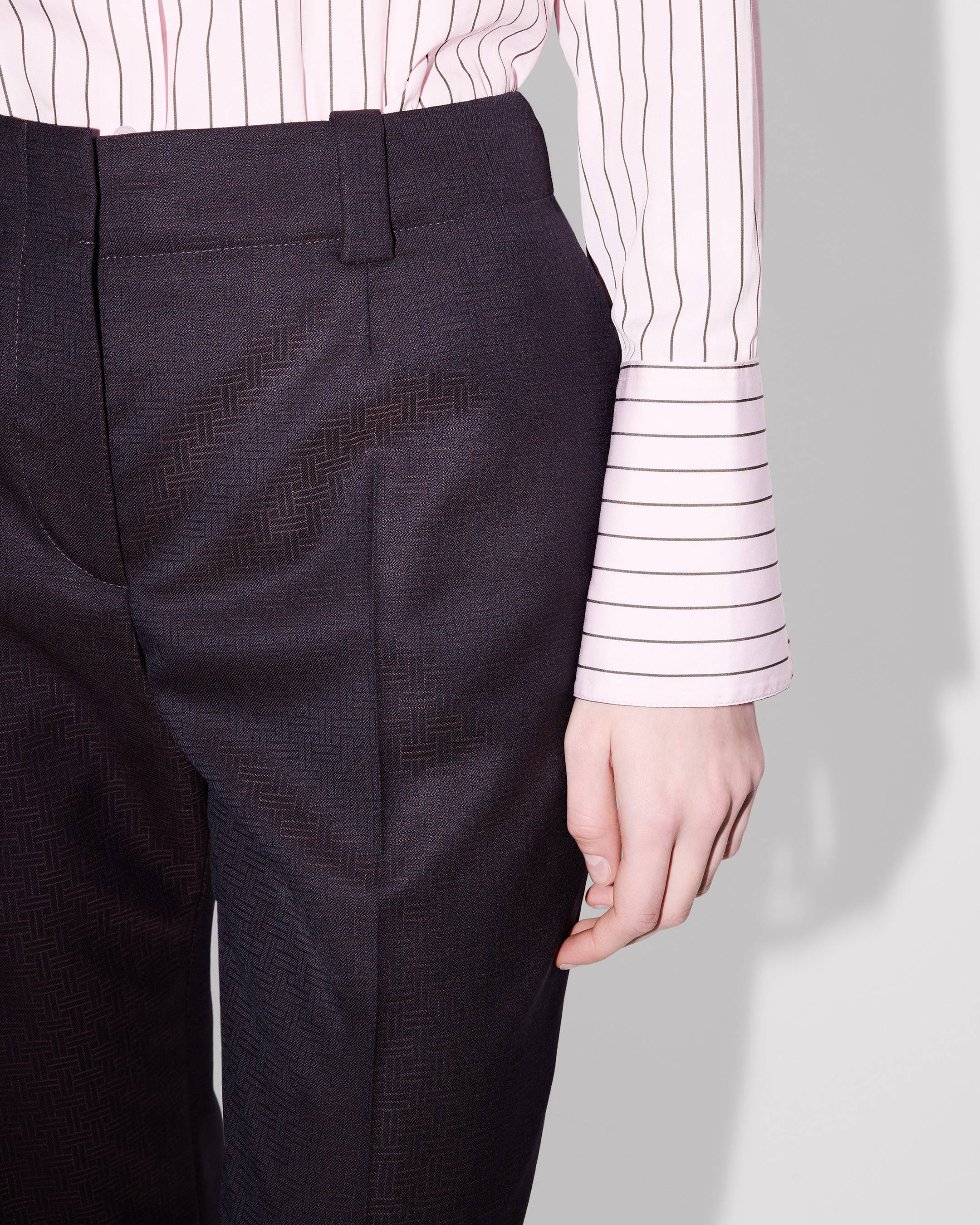'KENZO Weave' cropped pants wool jacquard