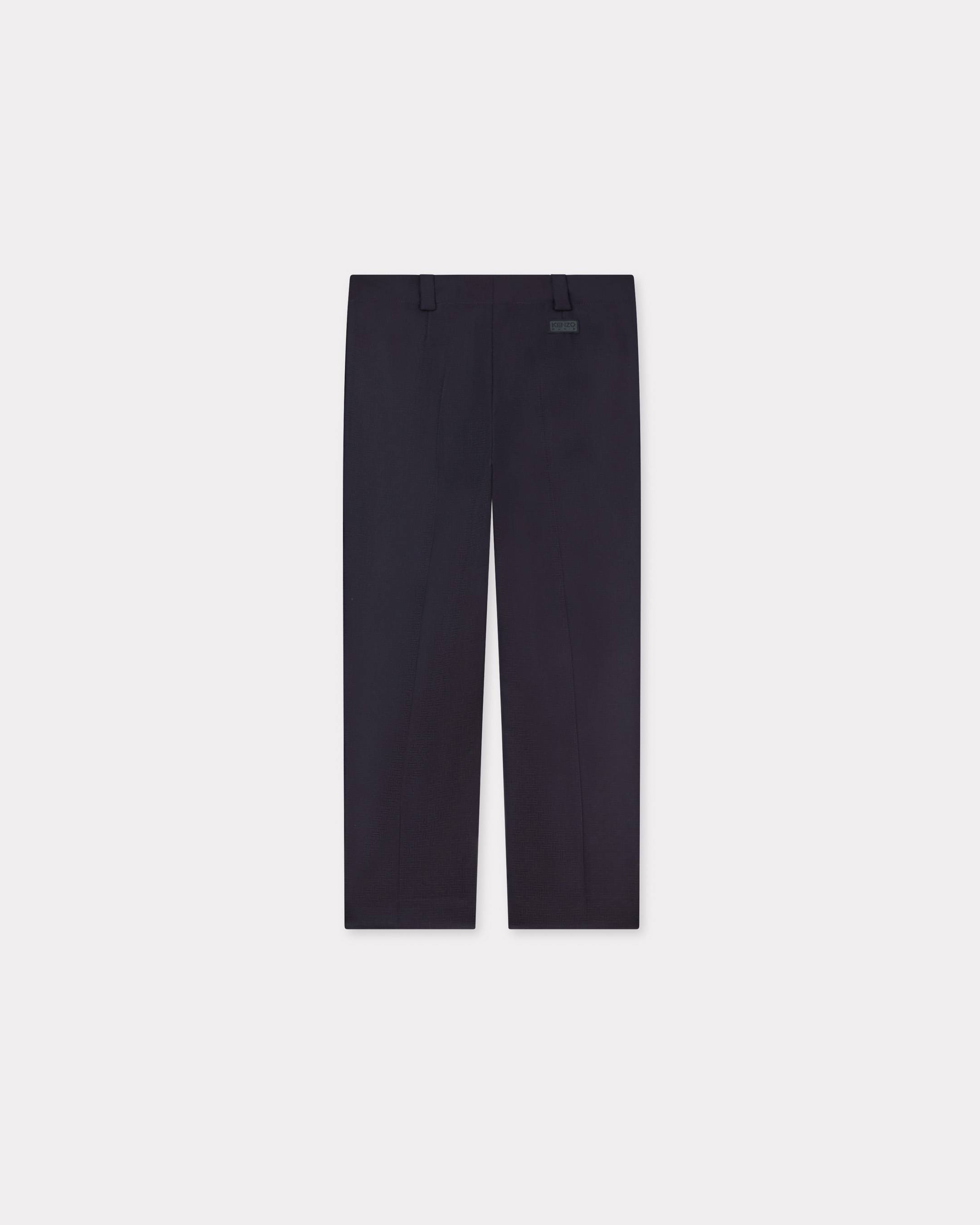 'KENZO Weave' cropped pants in wool jacquard