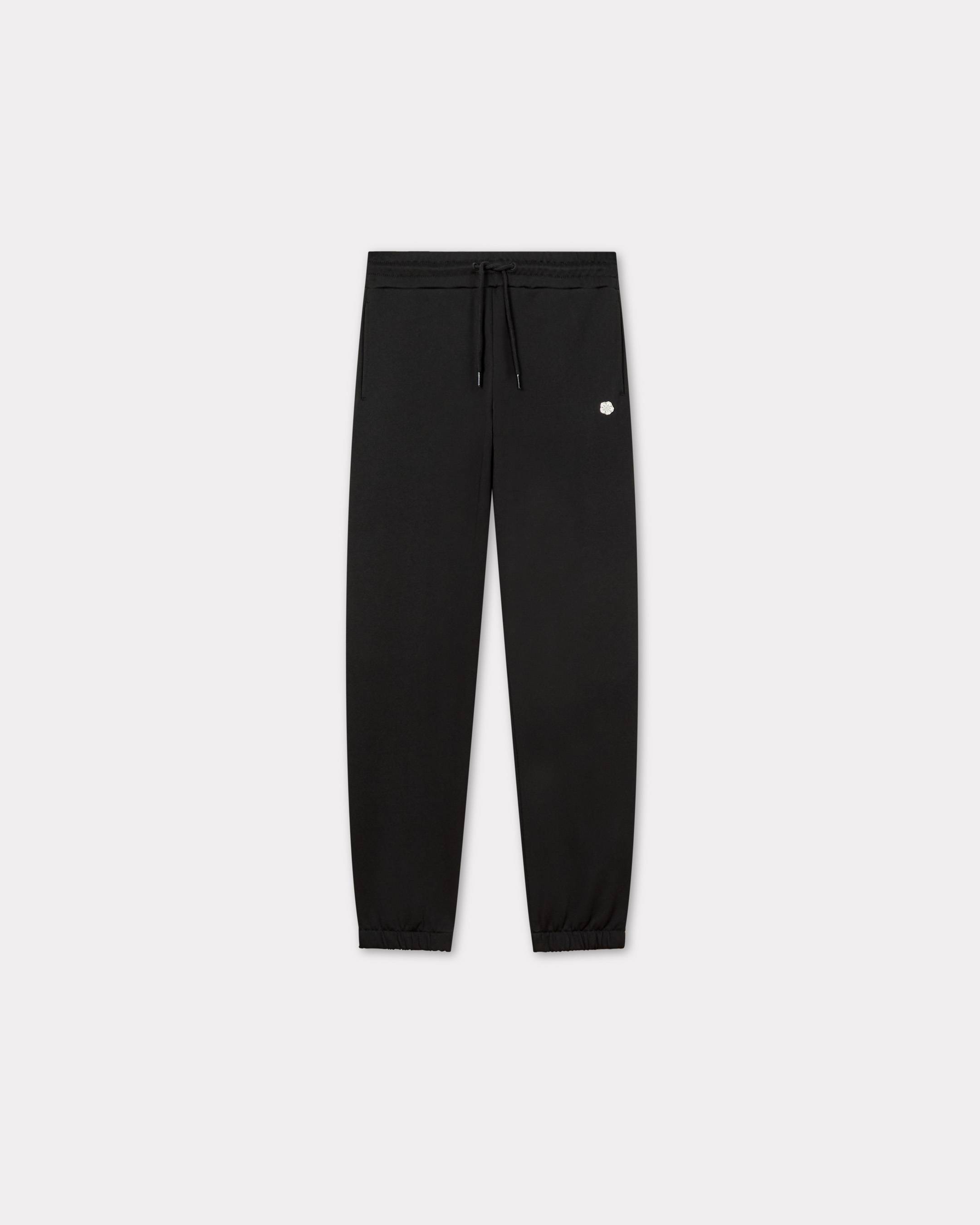 KENZO 'Boke Flower' Embroidered Jogpants , Woman, Black, Size Xl, Cotton