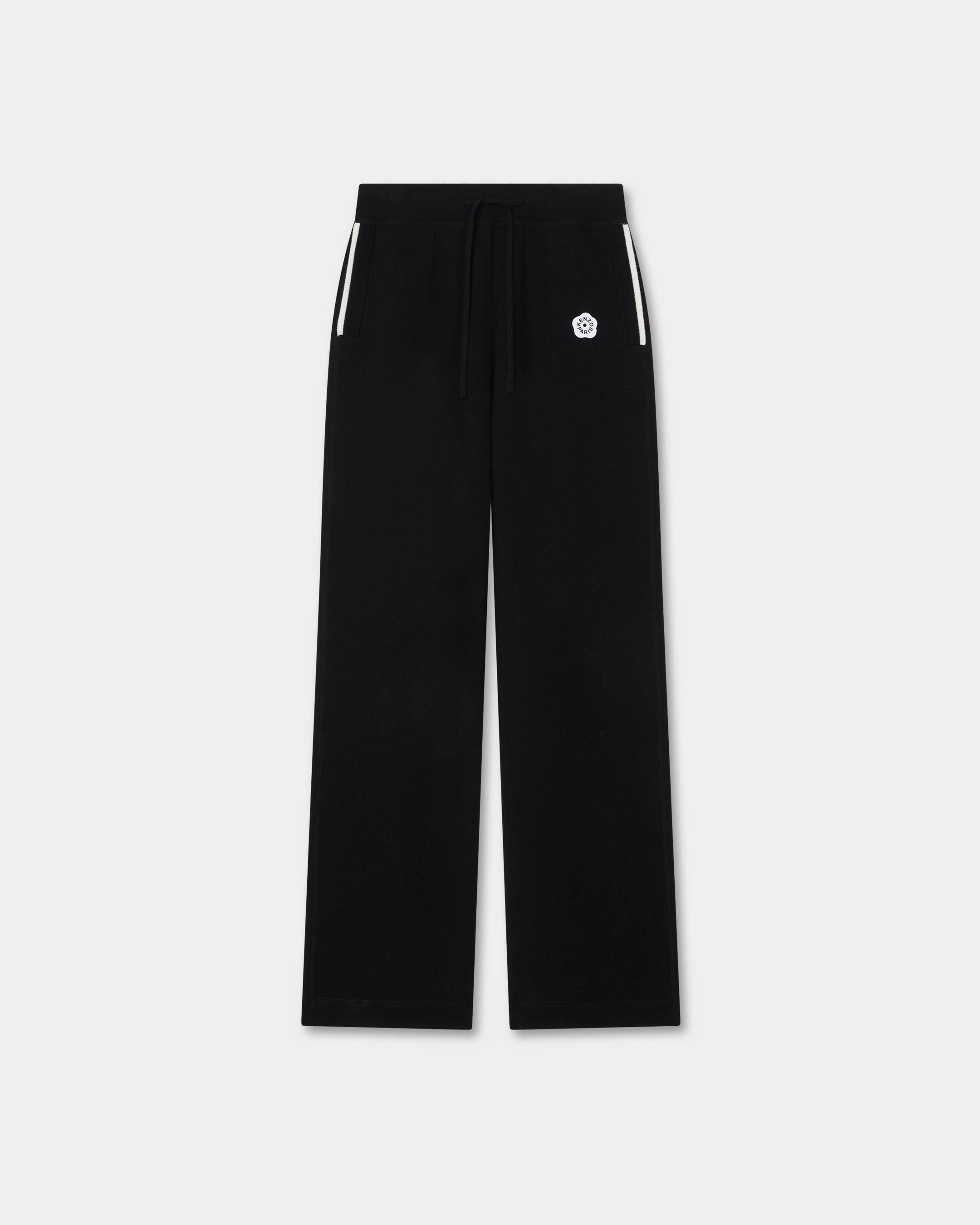 KENZO 'Boke Flower 2.0' Embroidered Pants In Wool And Cotton Black Womens - Size Xl