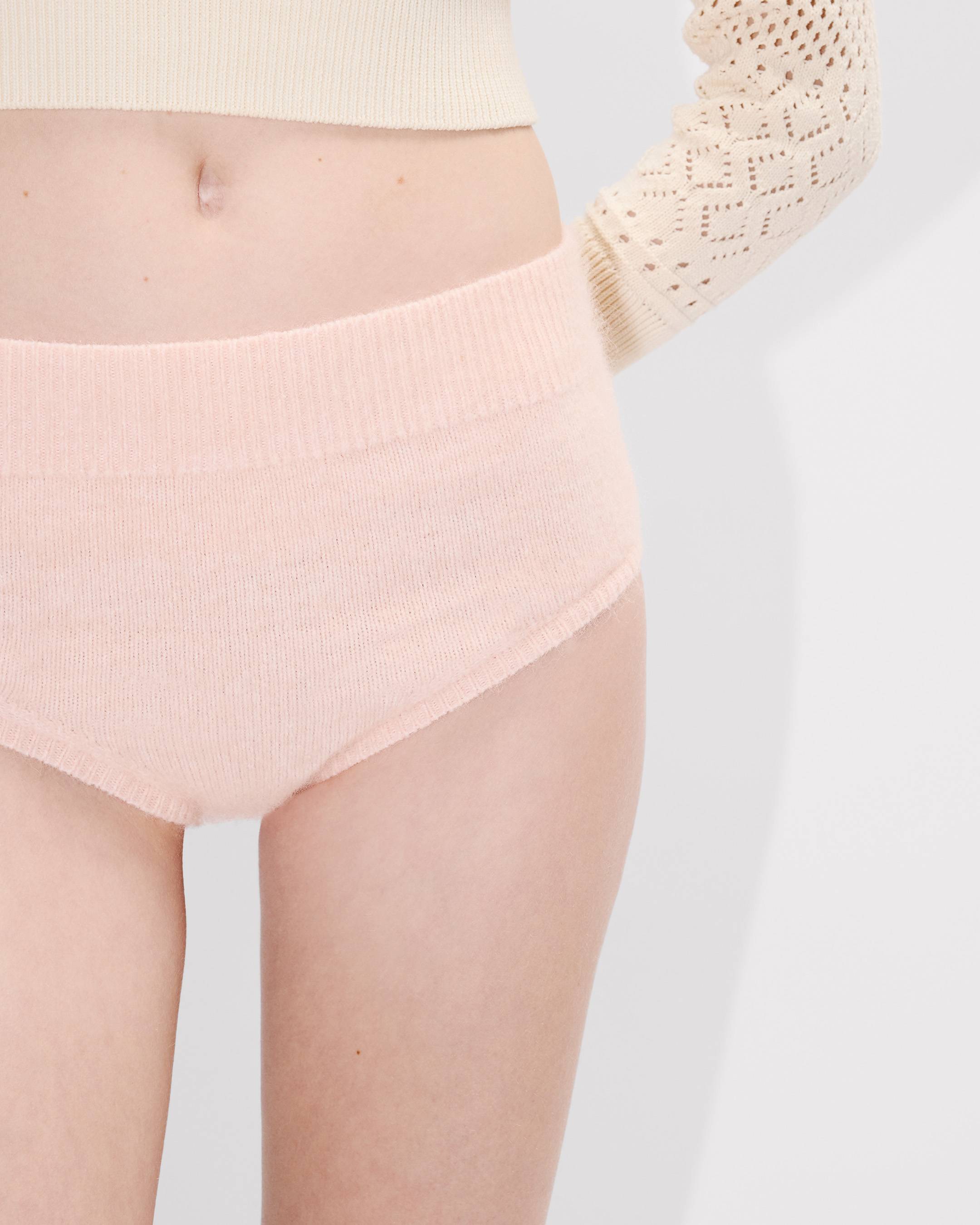 Knickers in mixed hairy wool alpaca