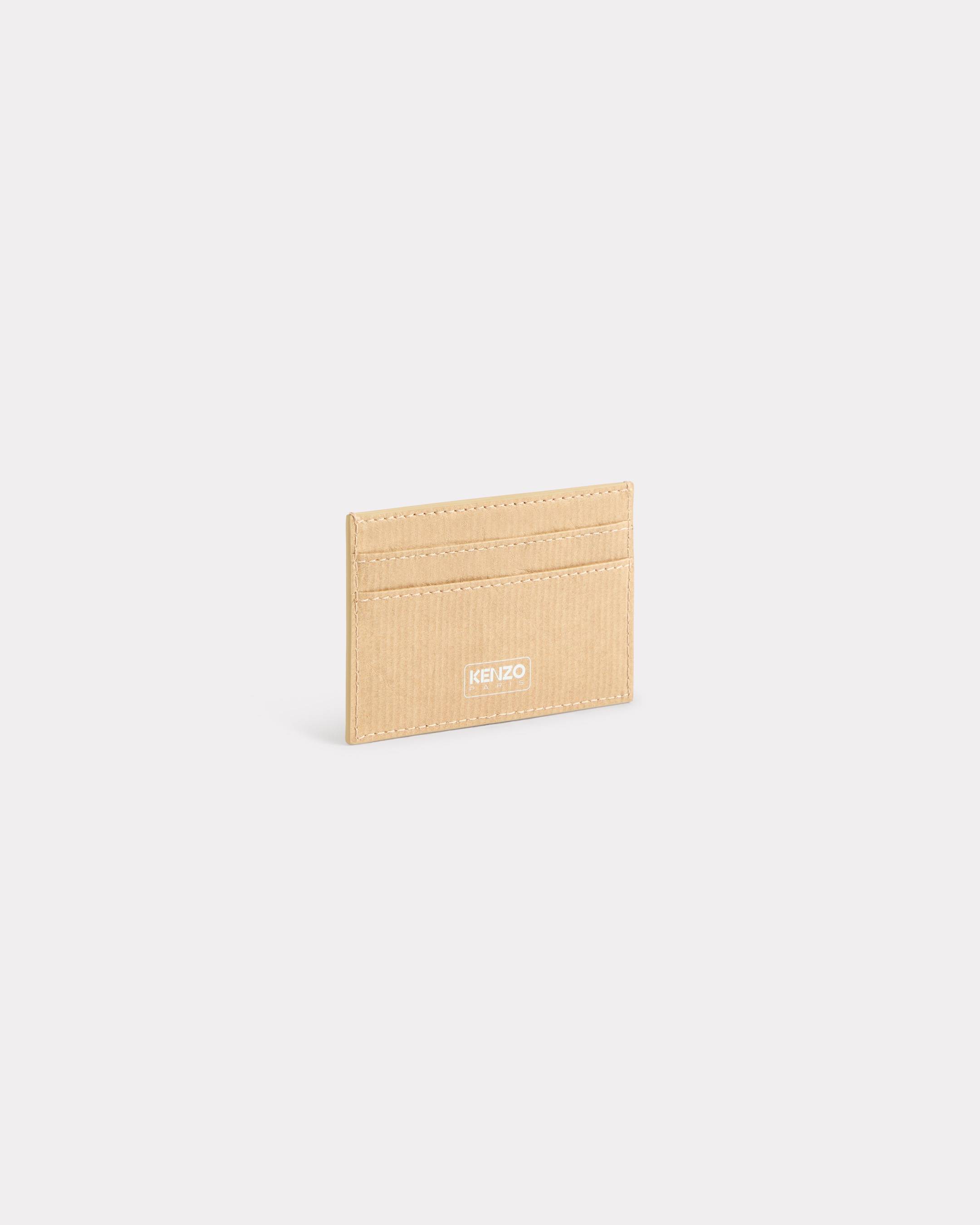 KENZO ' Paper' Card Holder , Woman, Dark Beige, Size One, Leather
