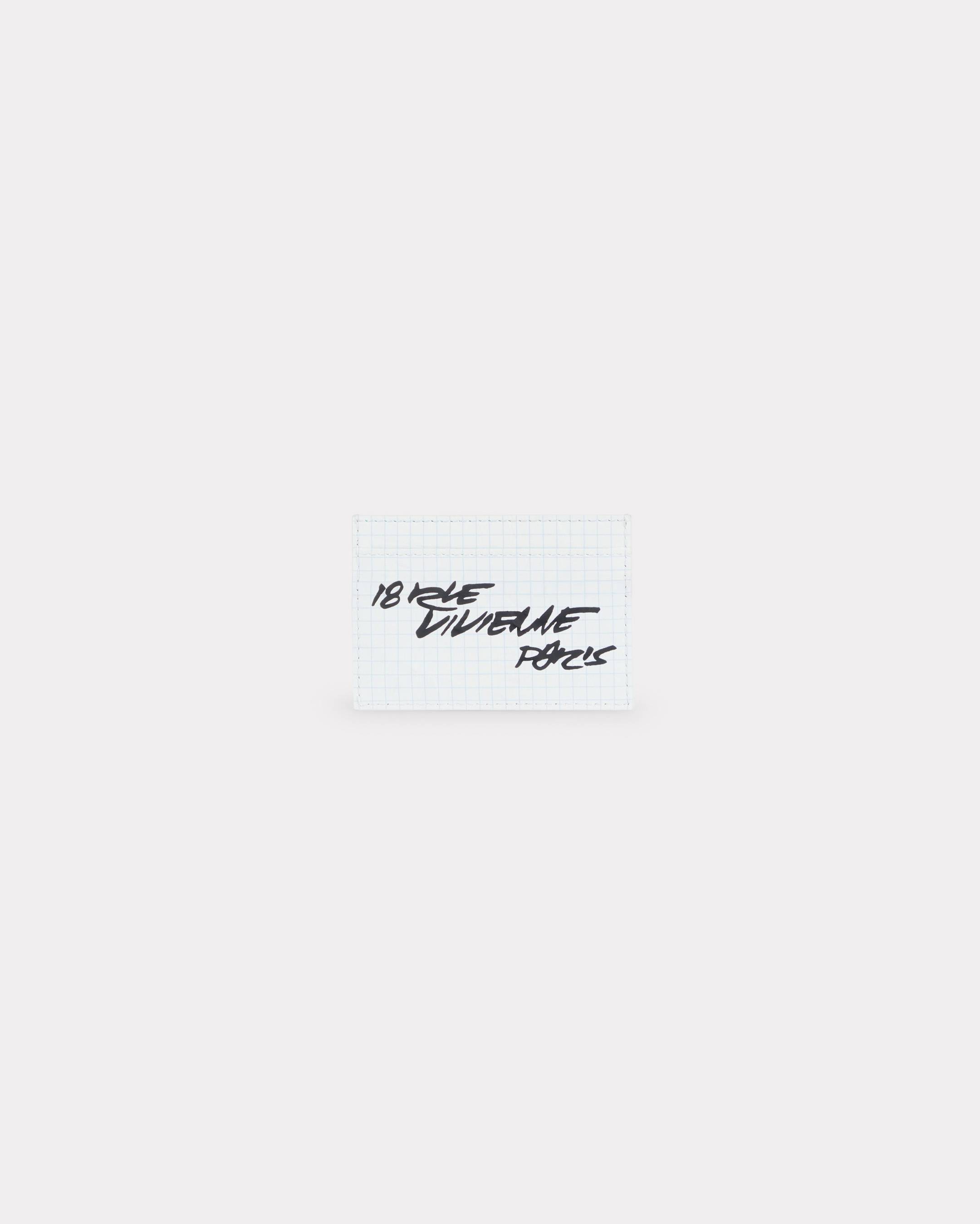 KENZO 'KENZO x Futura 2000' Card Holder Paper, Woman, White, Leather