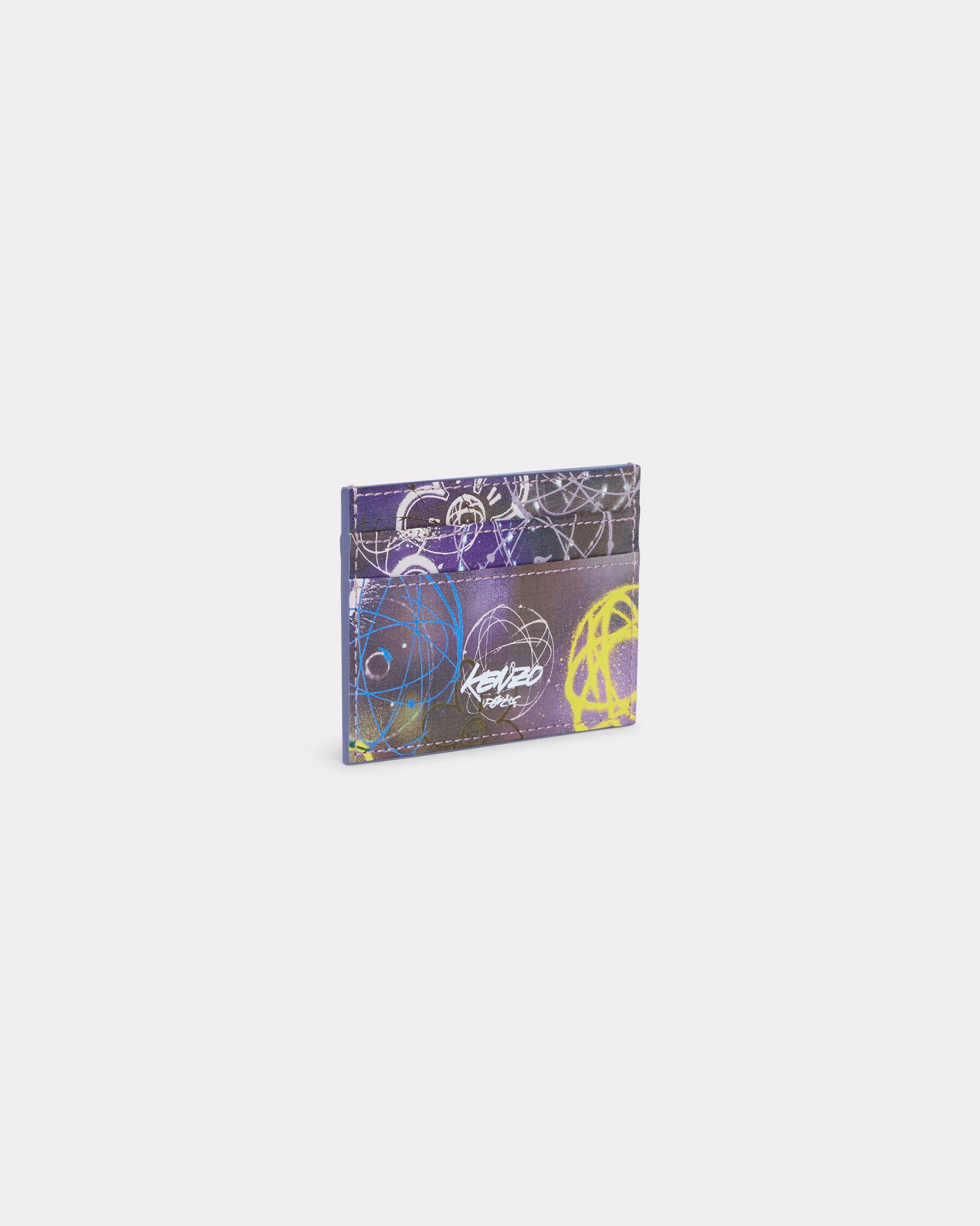 KENZO 'Kenzo x Futura 2000' Card Holder Paper' In Leather Multicolor Womens - Size One