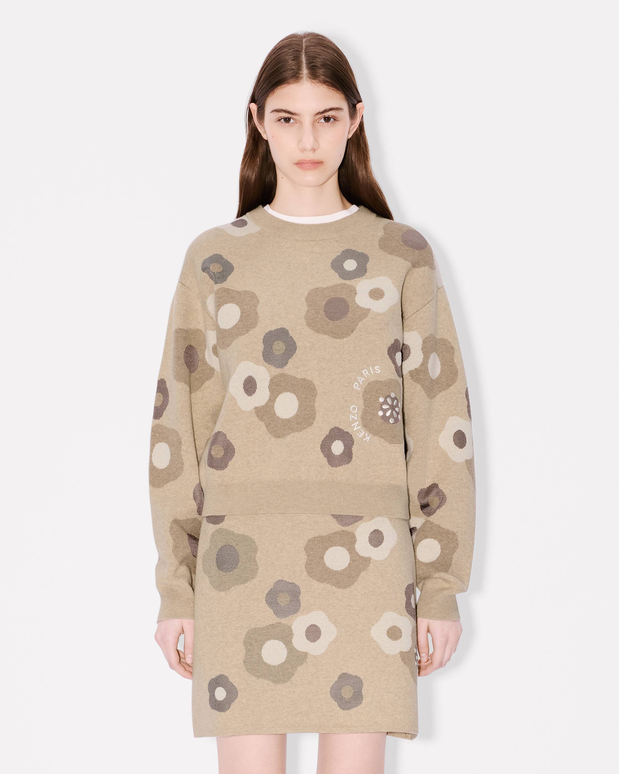 Pull brodé 'Hana Dots' en mélange de laine et coton