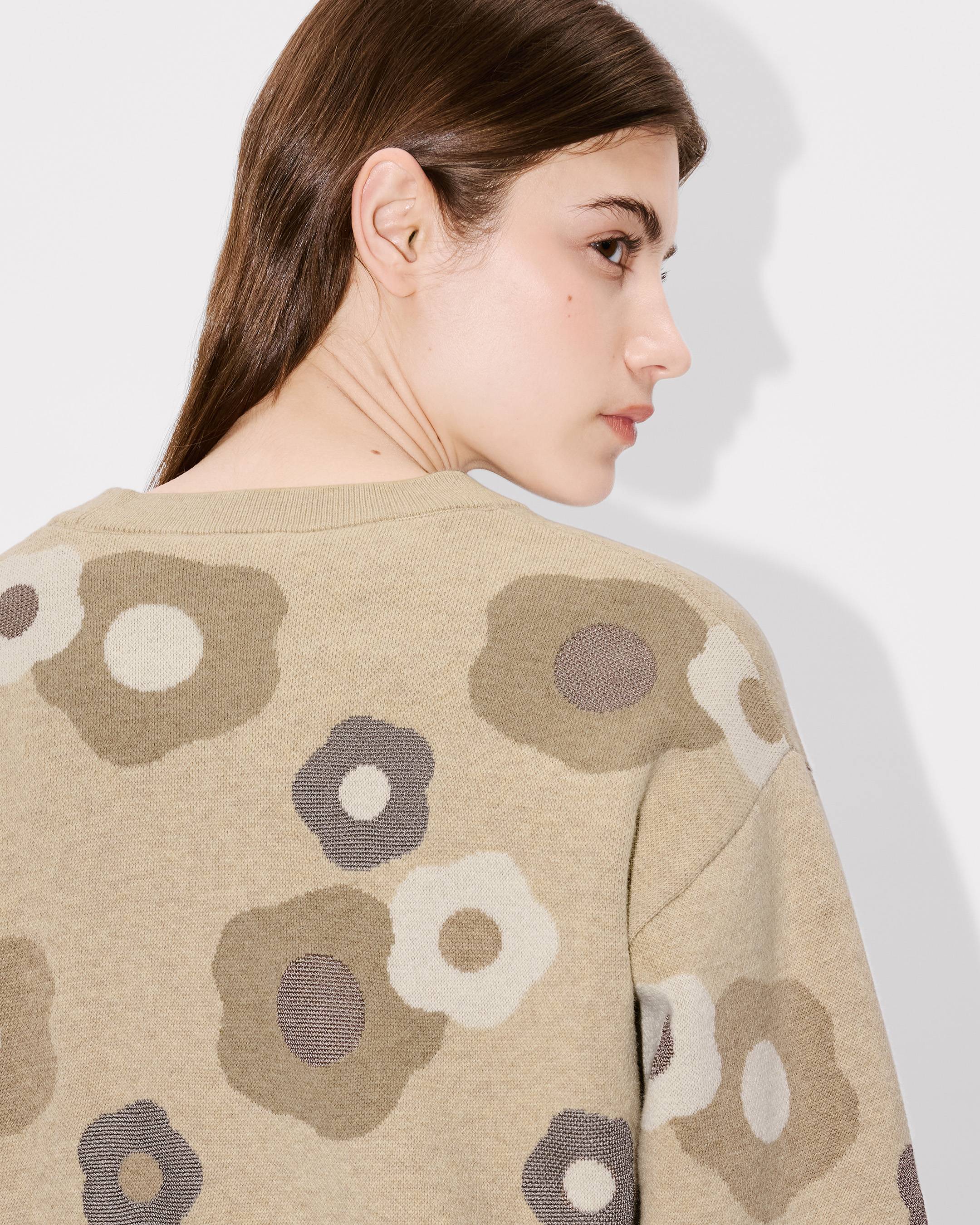 Pull brodé 'Hana Dots' en mélange de laine et coton