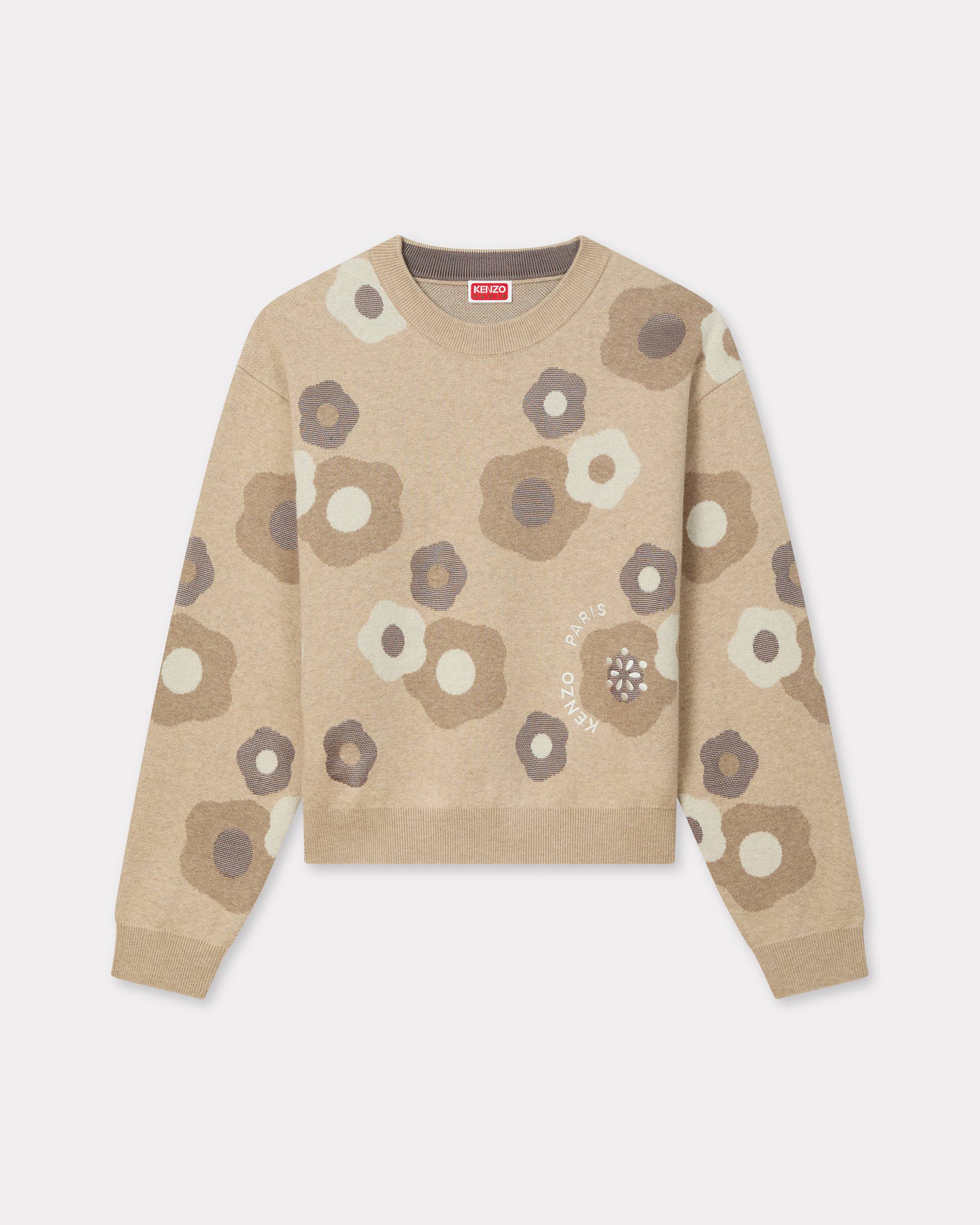 Pull brodé 'Hana Dots' en mélange de laine et coton