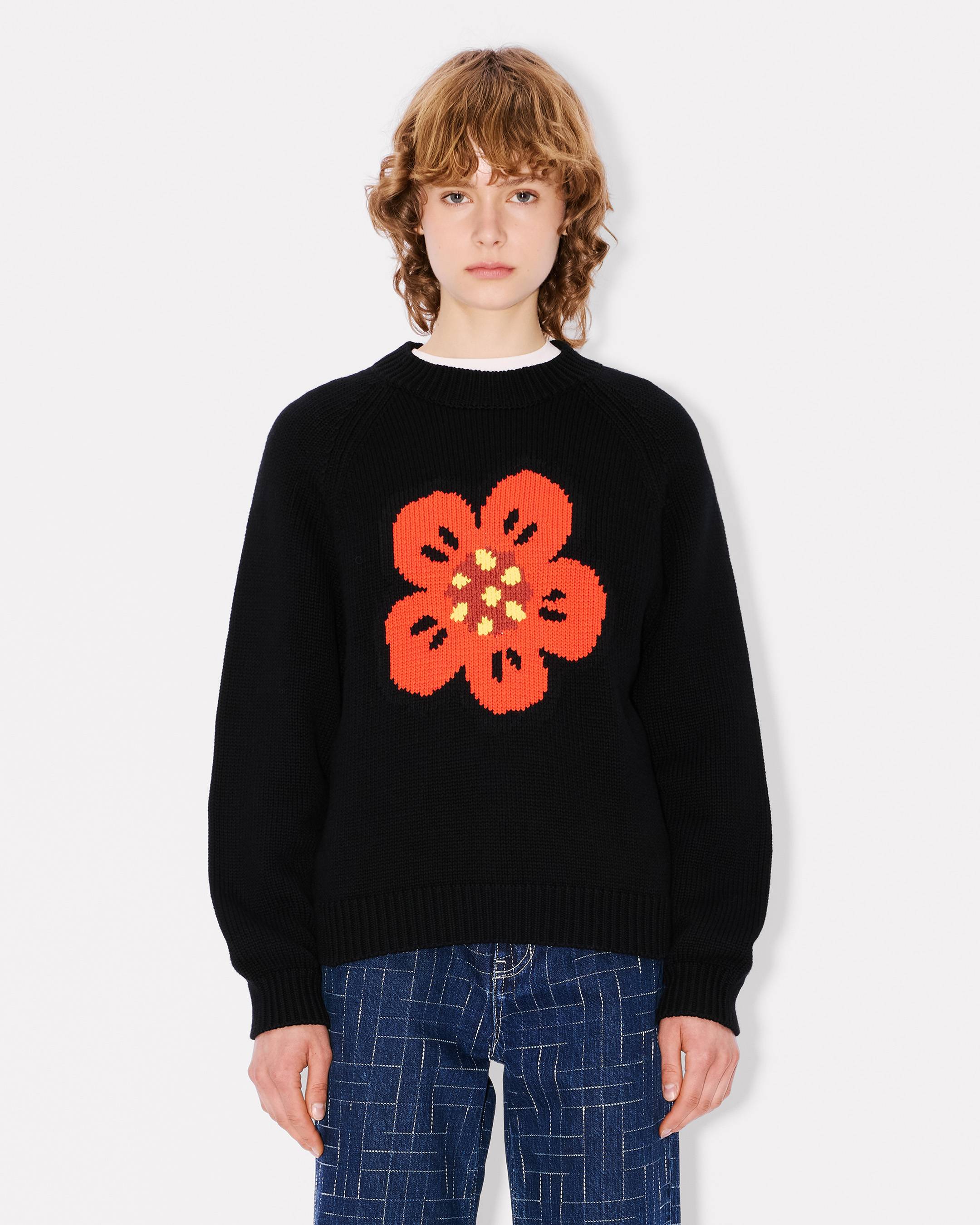 'Boke Flower' jumper in cotton wool