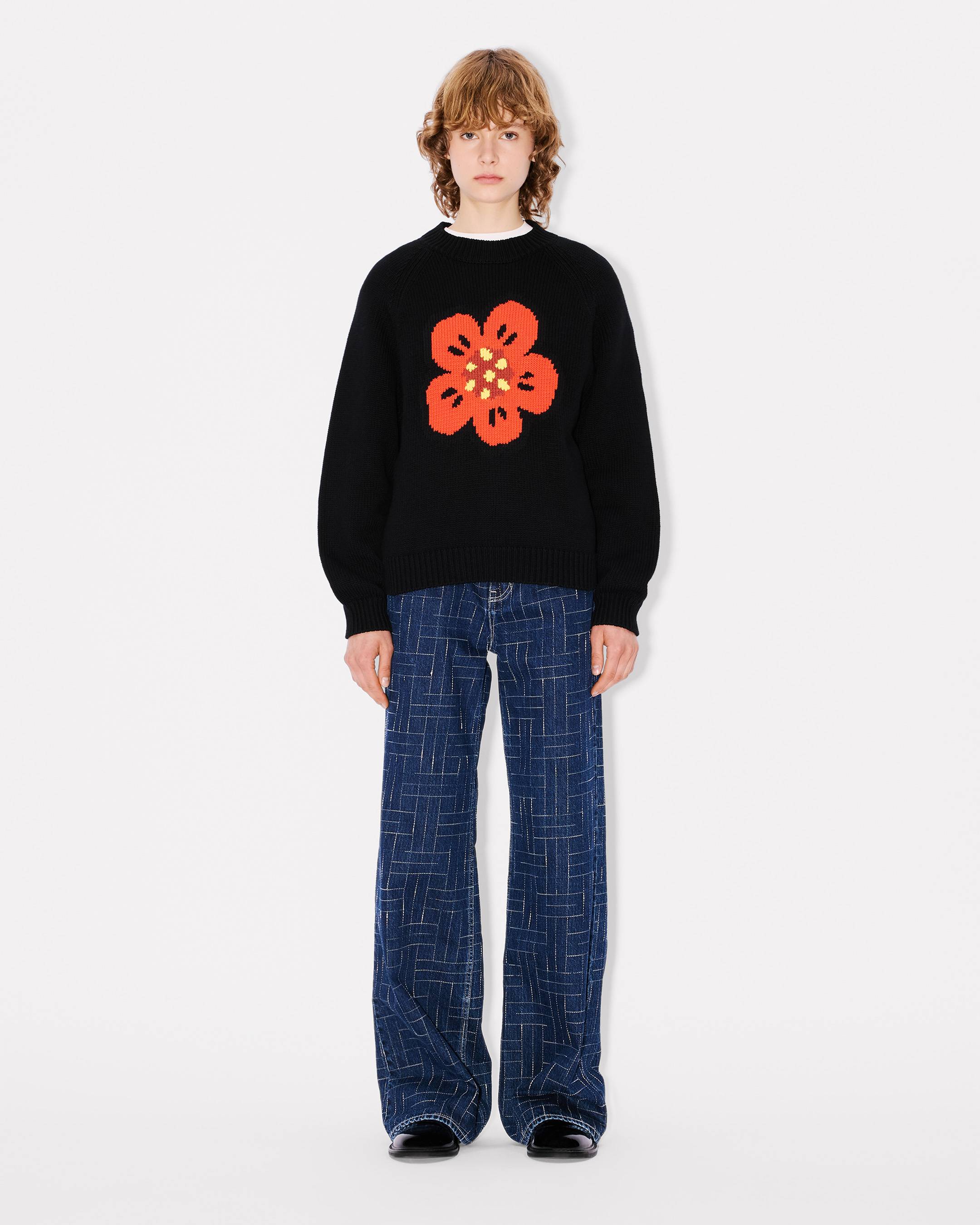 'Boke Flower' jumper in cotton wool