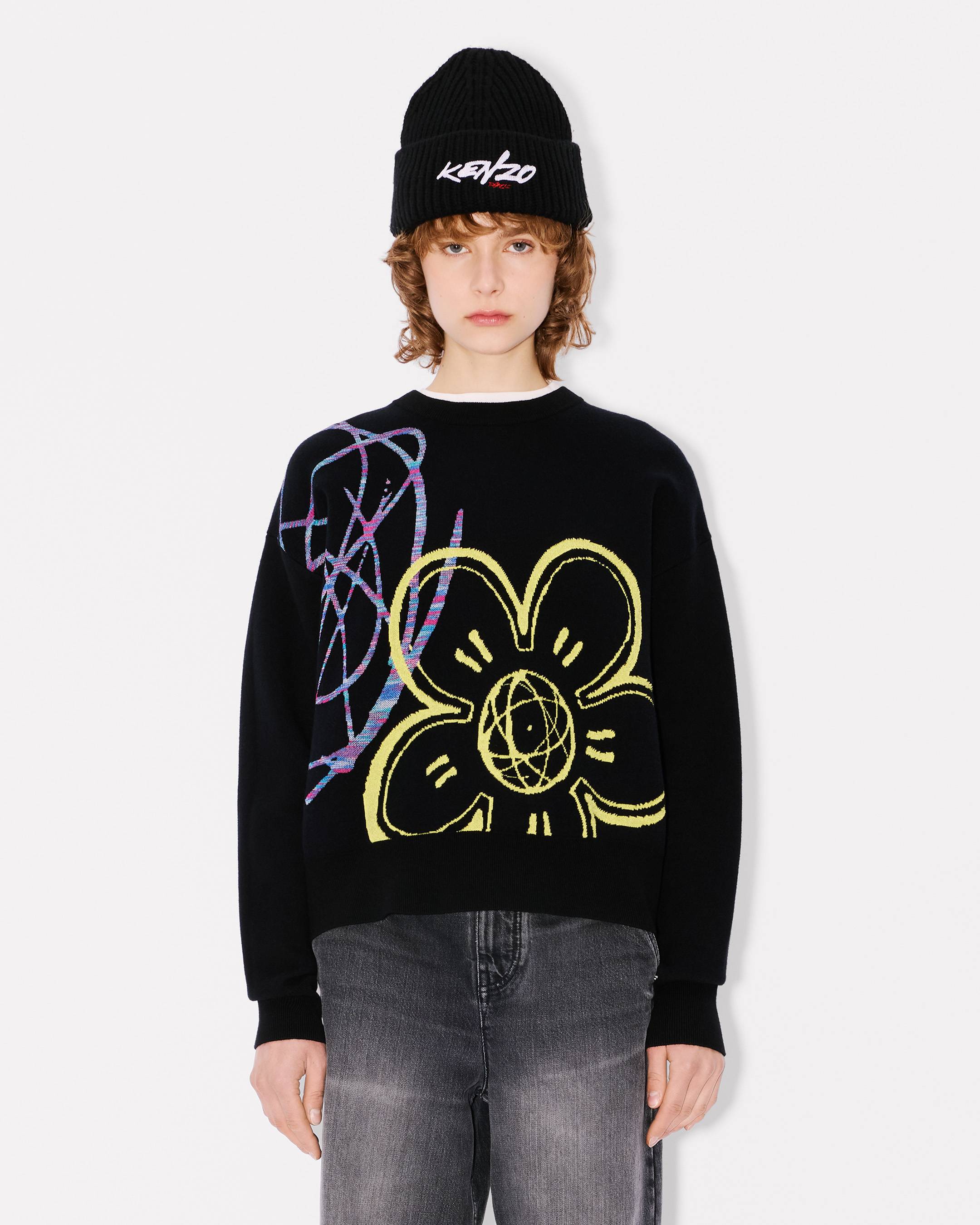 'Kenzo x Futura 2000' jumper in mixed cotton wool