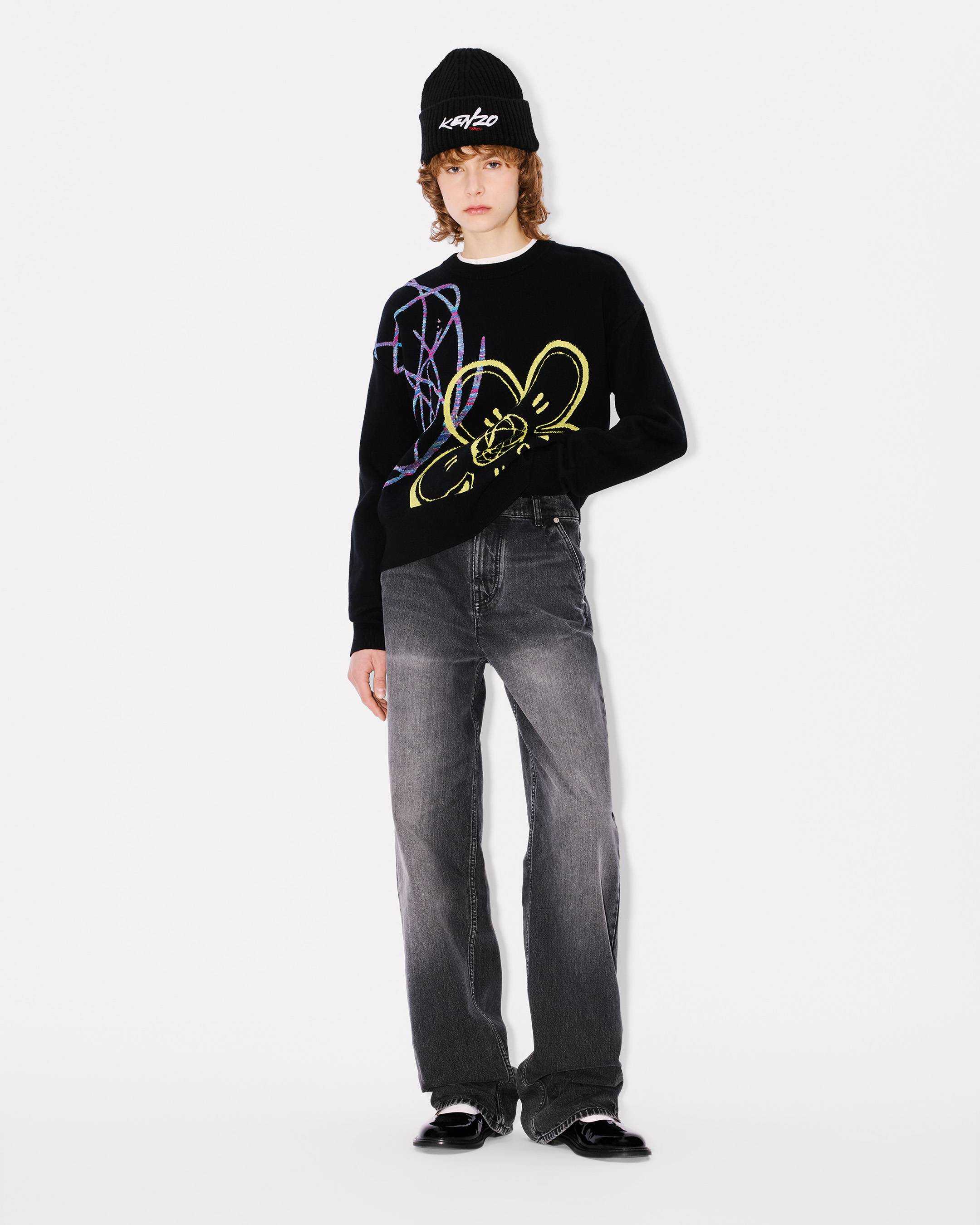 'Kenzo x Futura 2000' jumper in mixed cotton wool