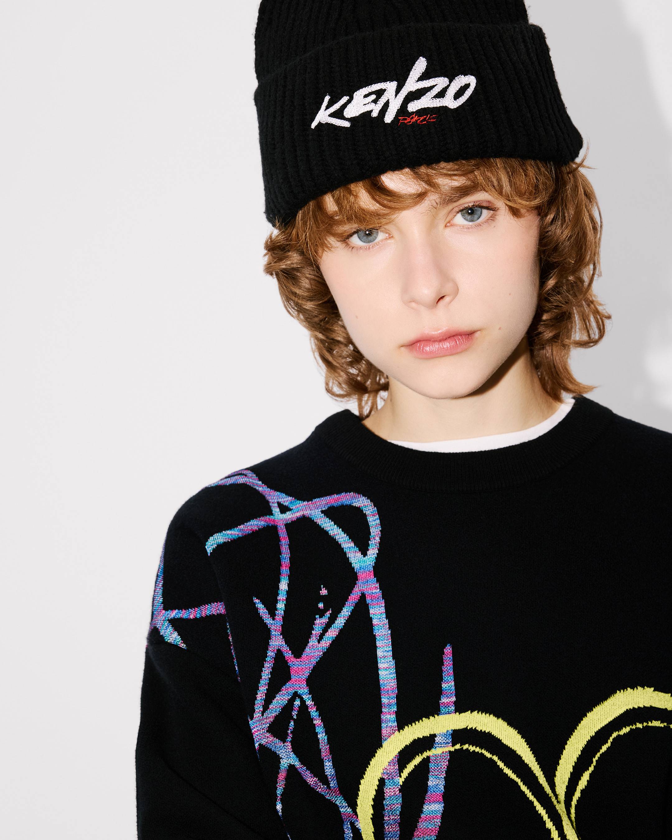 'Kenzo x Futura 2000' jumper in mixed cotton wool