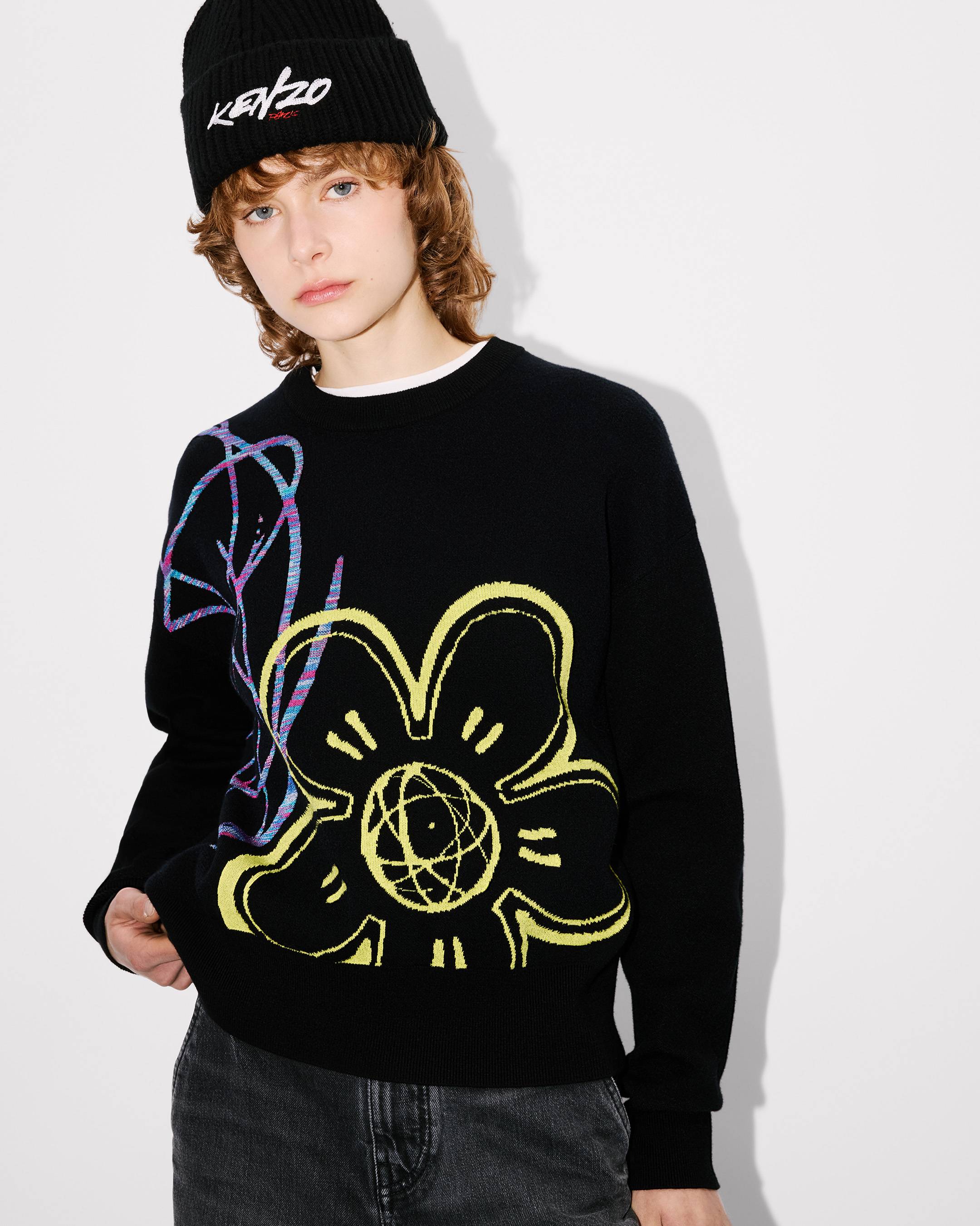 'Kenzo x Futura 2000' jumper in mixed cotton wool