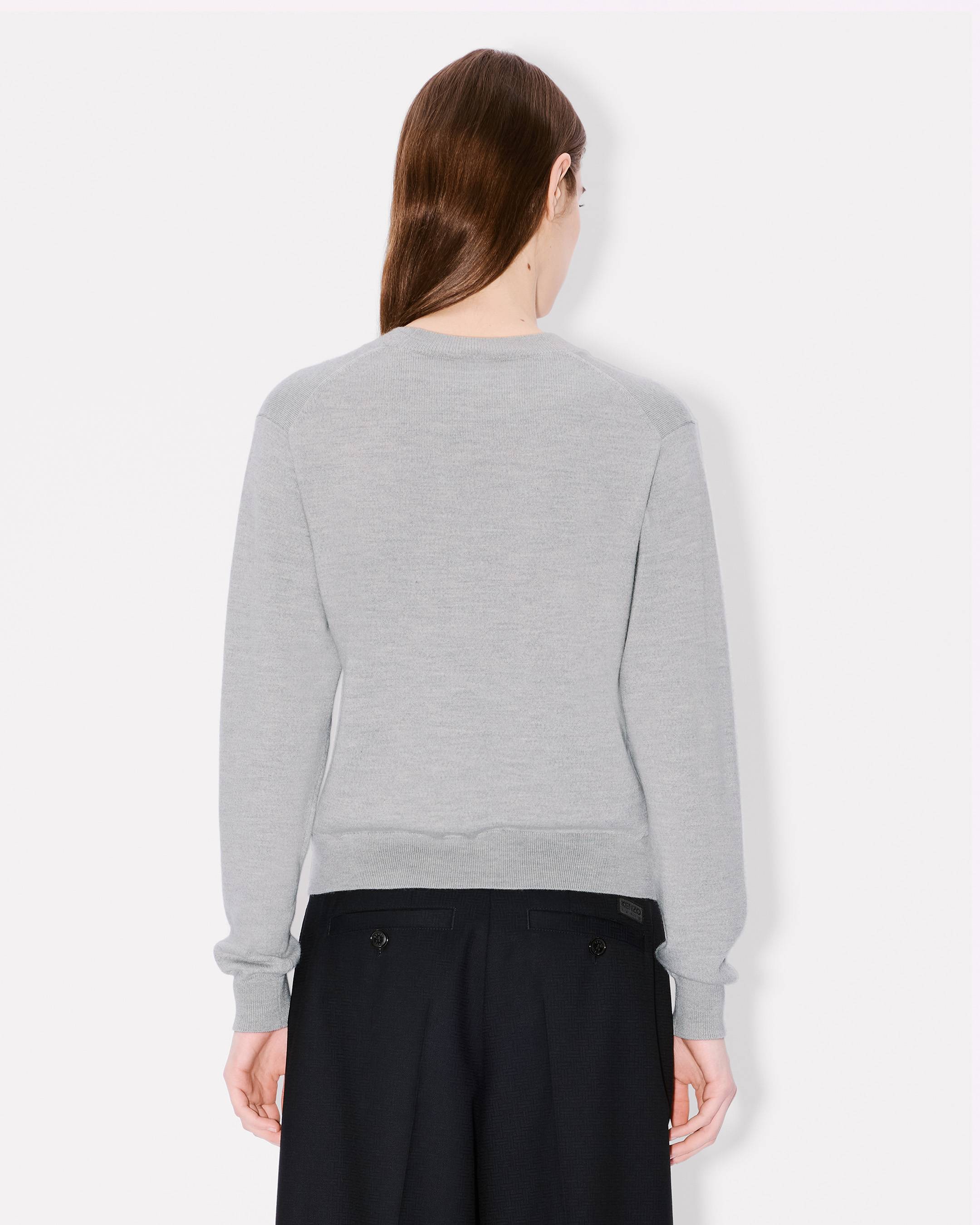 Beaded trimps jumper in light wool