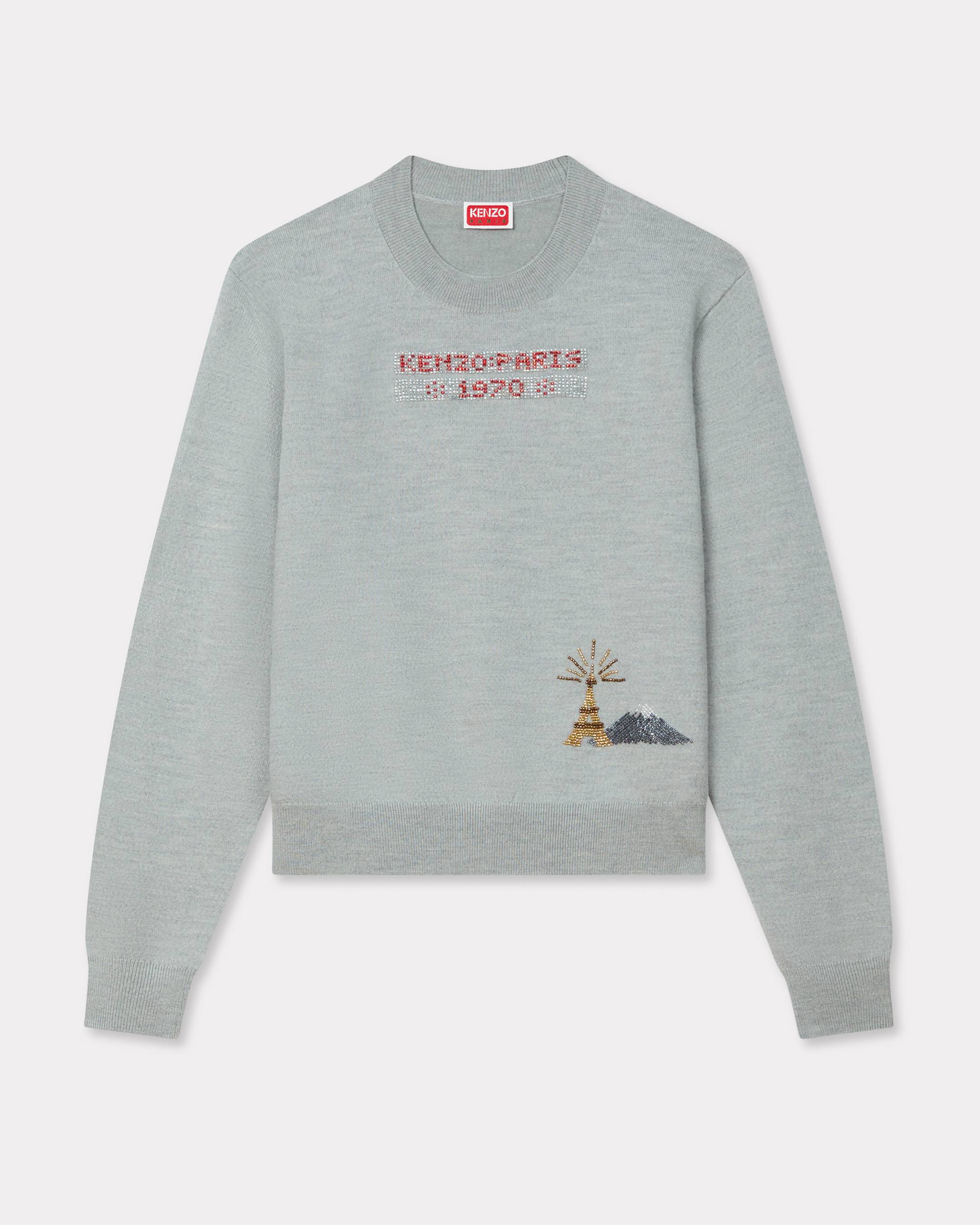 Beaded trimps jumper in light wool