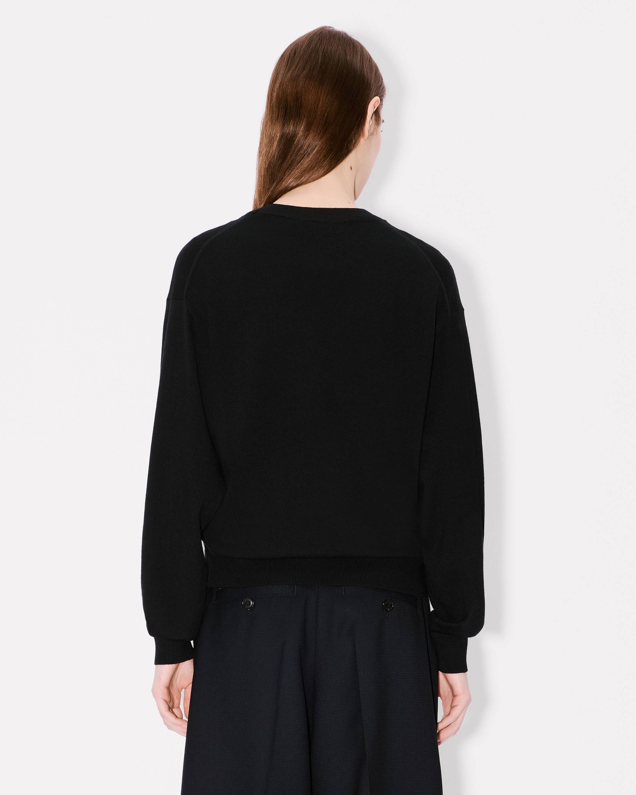 Pull brodé 'Boke Flower' en laine mérinos