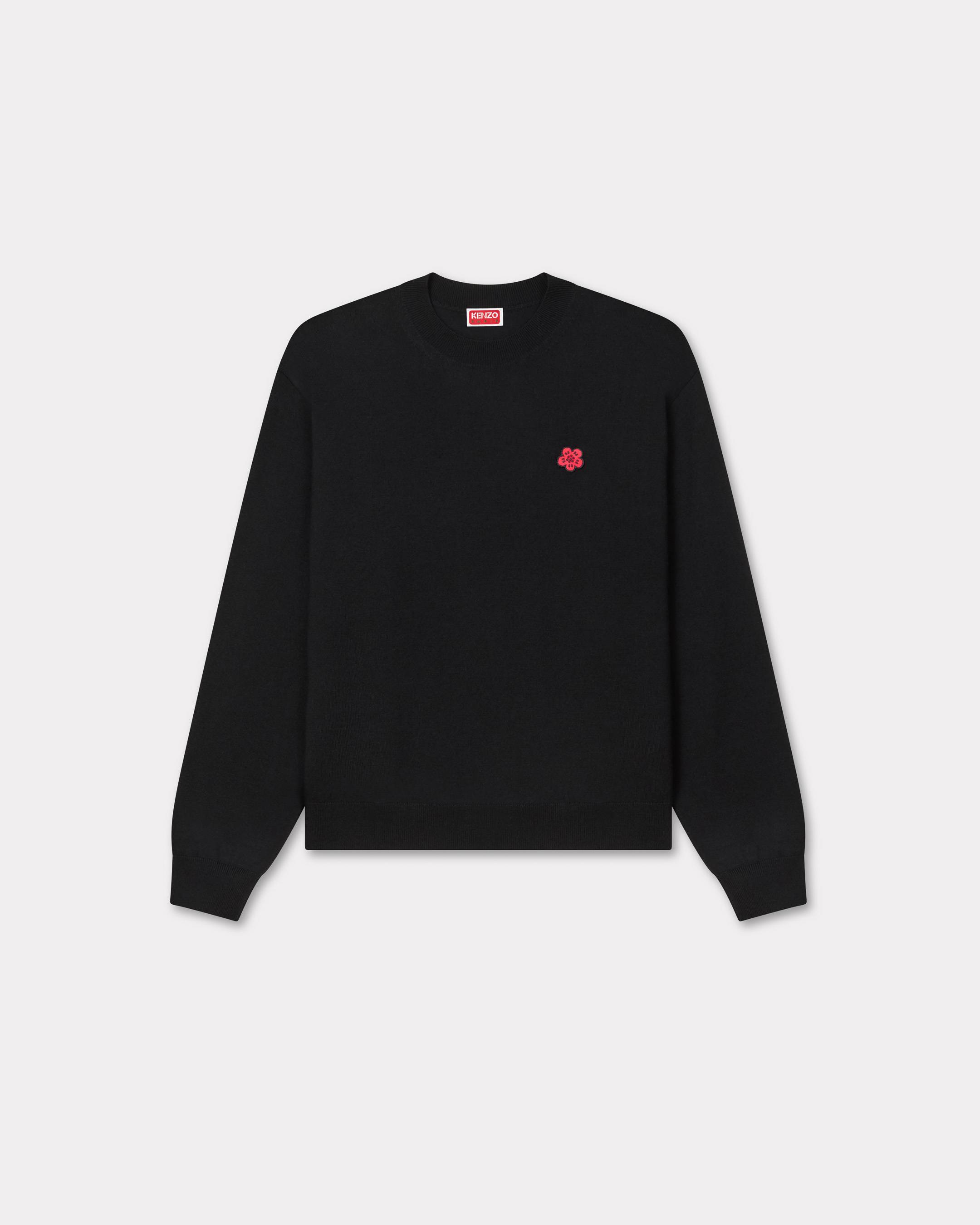 Pull brodé 'Boke Flower' en laine mérinos