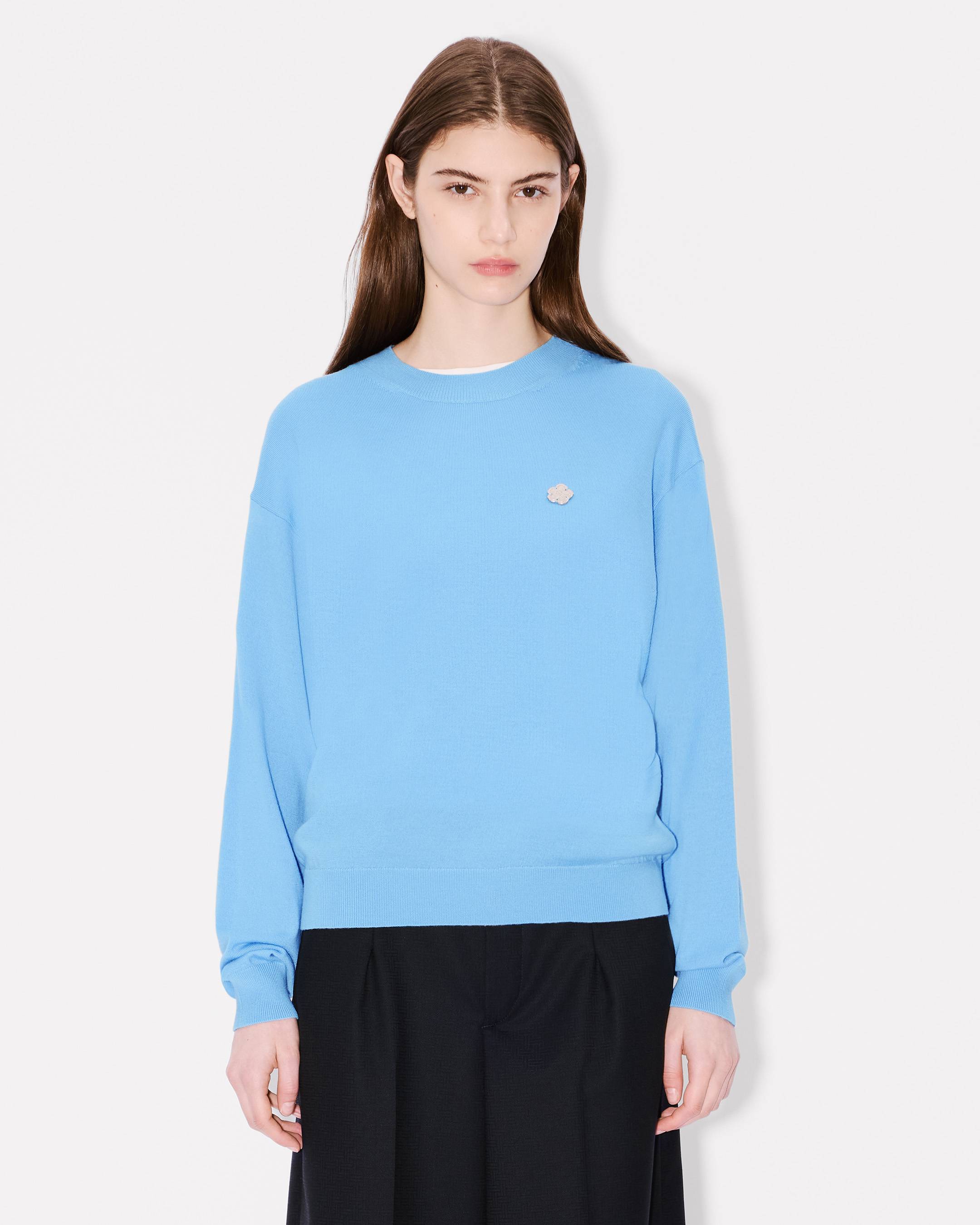'Boke Flower' embroidered jumper in Merino wool