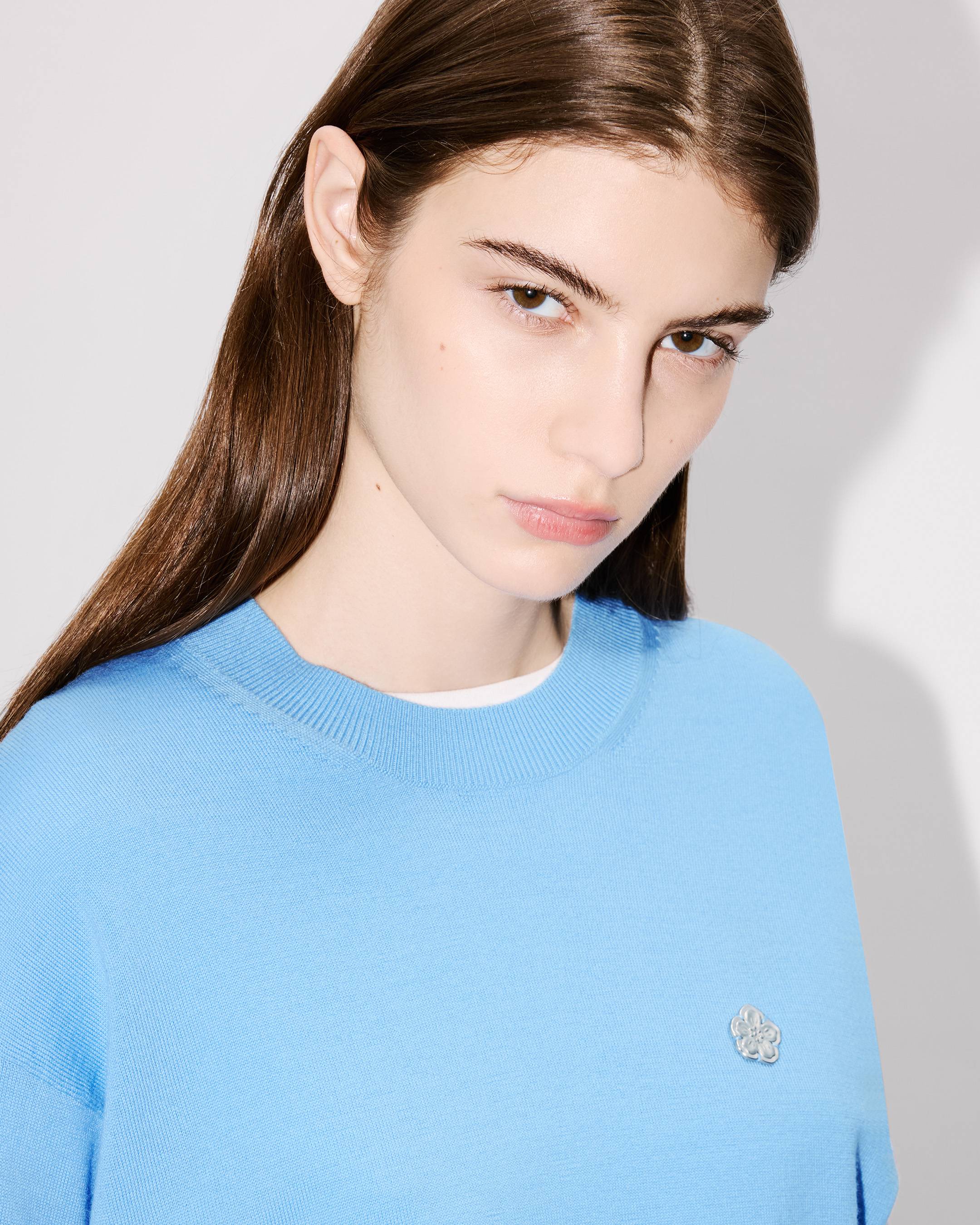 'Boke Flower' embroidered jumper in Merino wool