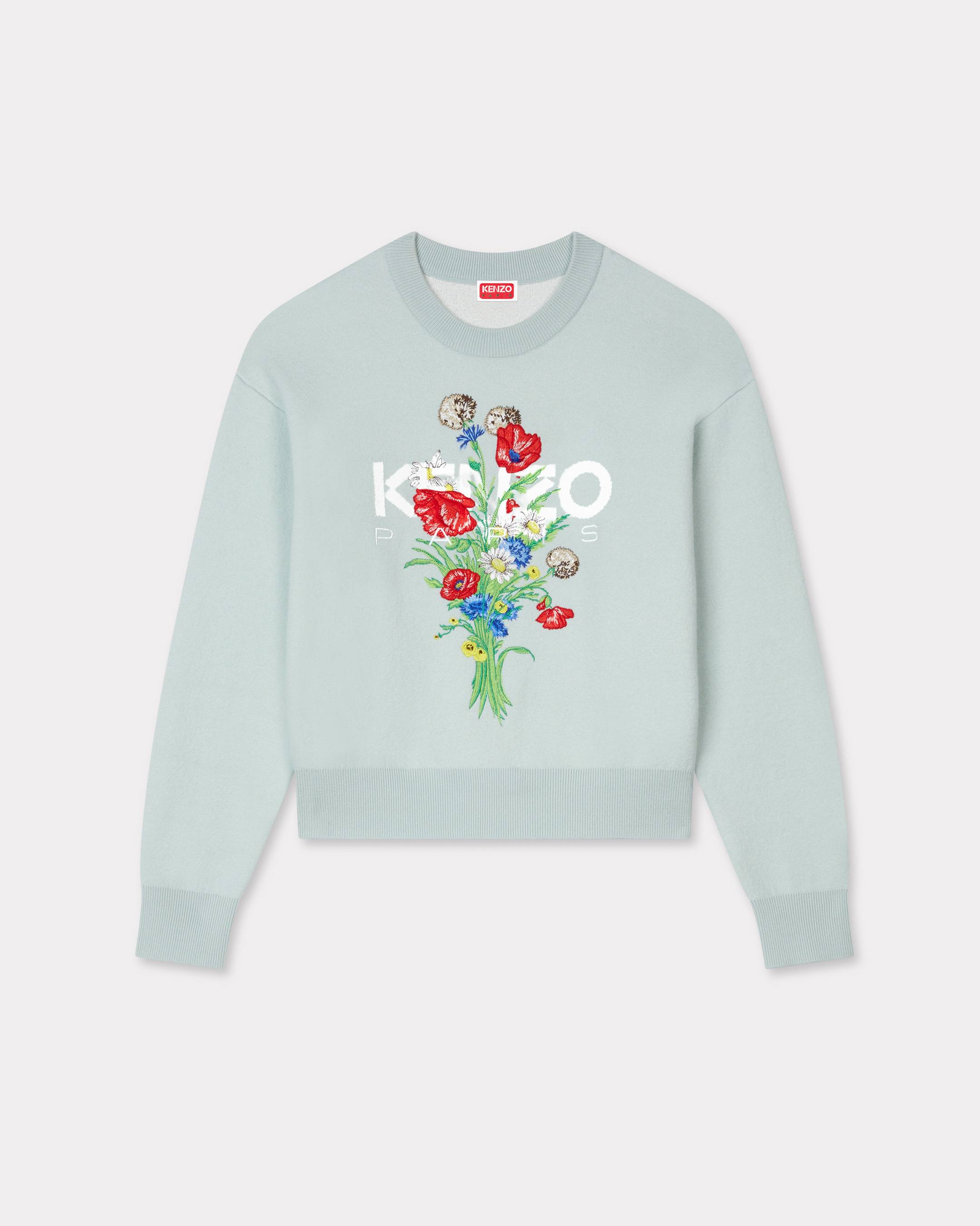 KENZO 'Kenzo Archive Bouquet' Embroidered Jumper In Cotton Wool Absinthe Womens - Size S
