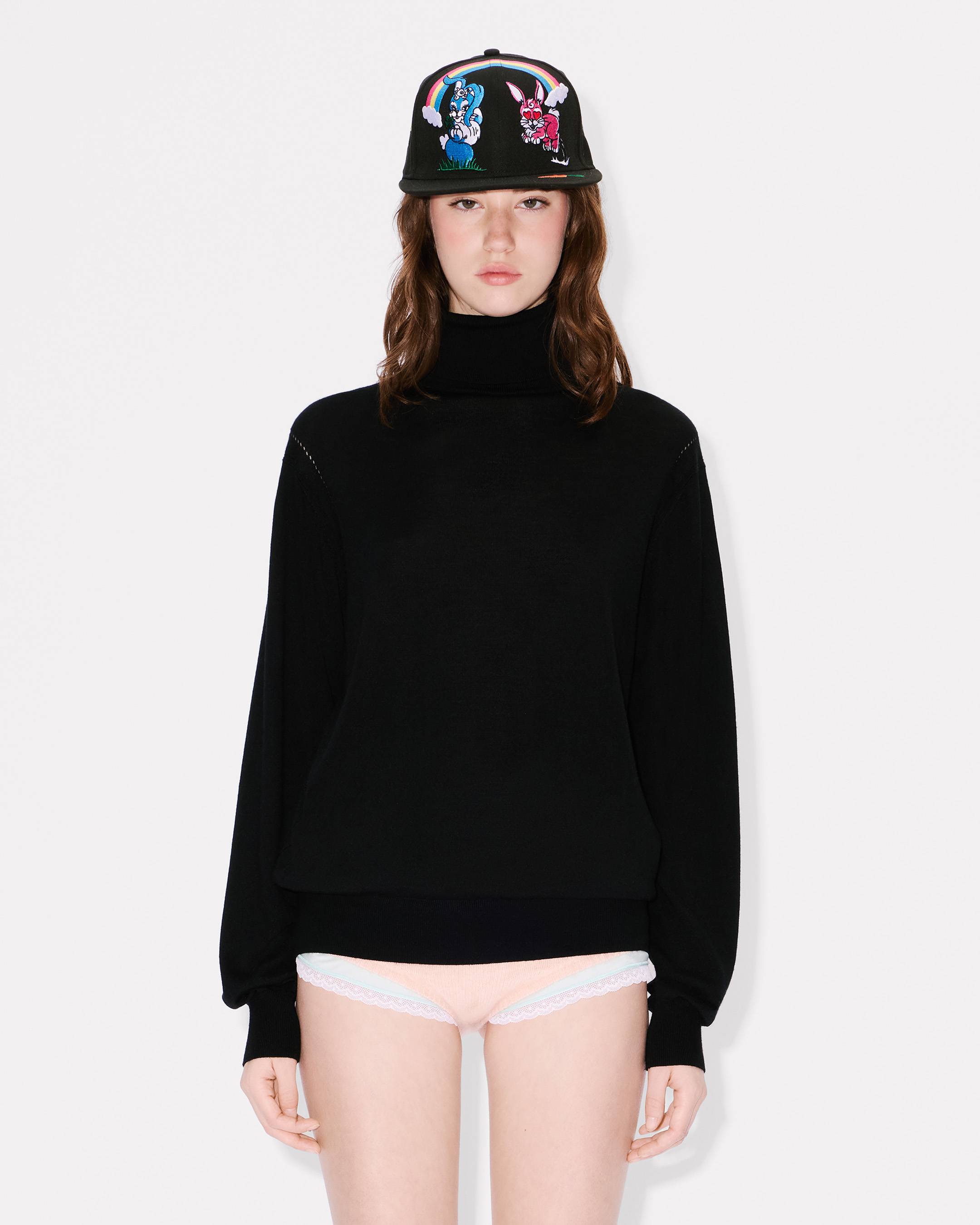 Jumper in merino wool and silk