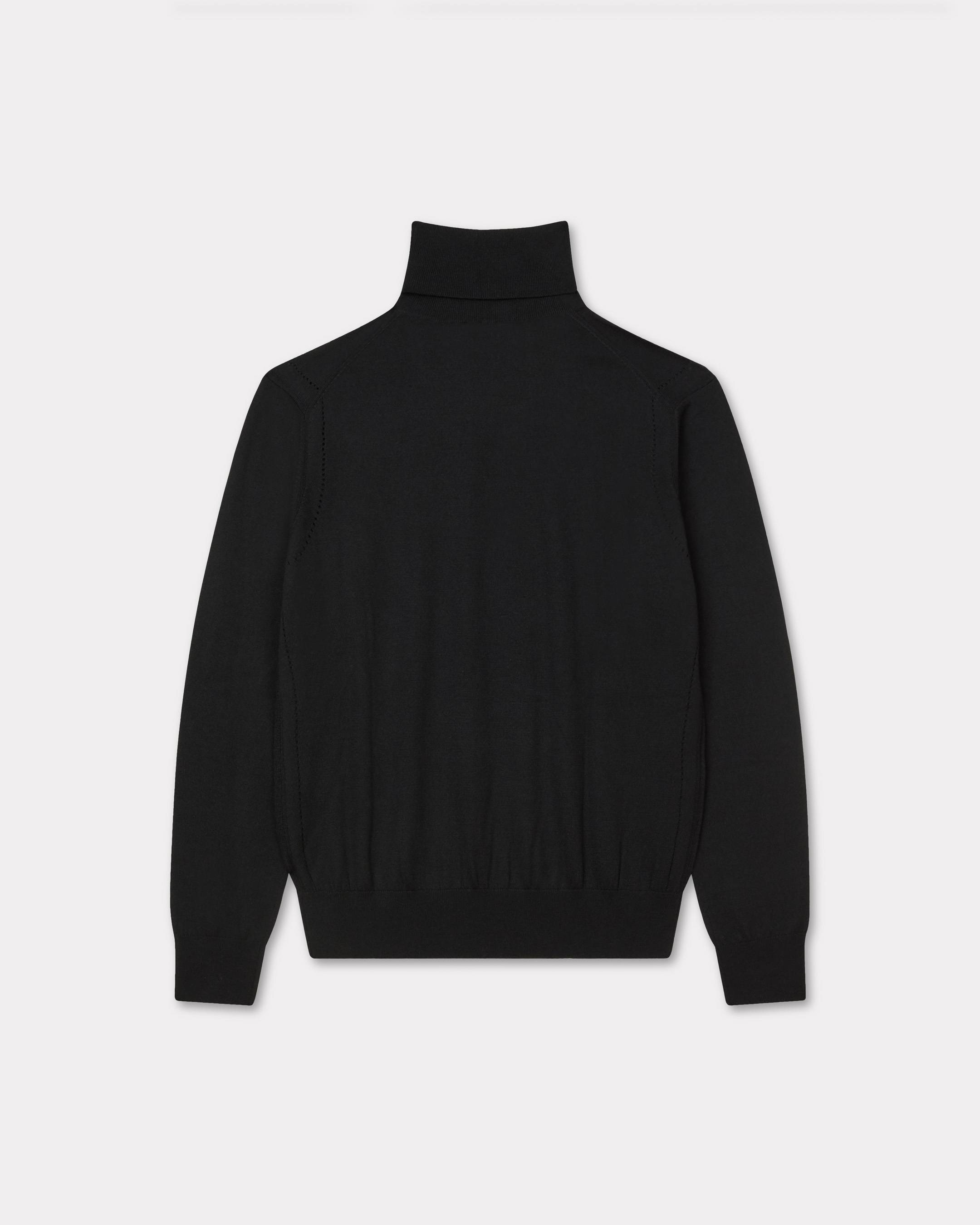KENZO Jumper In Merino Wool And Silk, Black, Womens , L