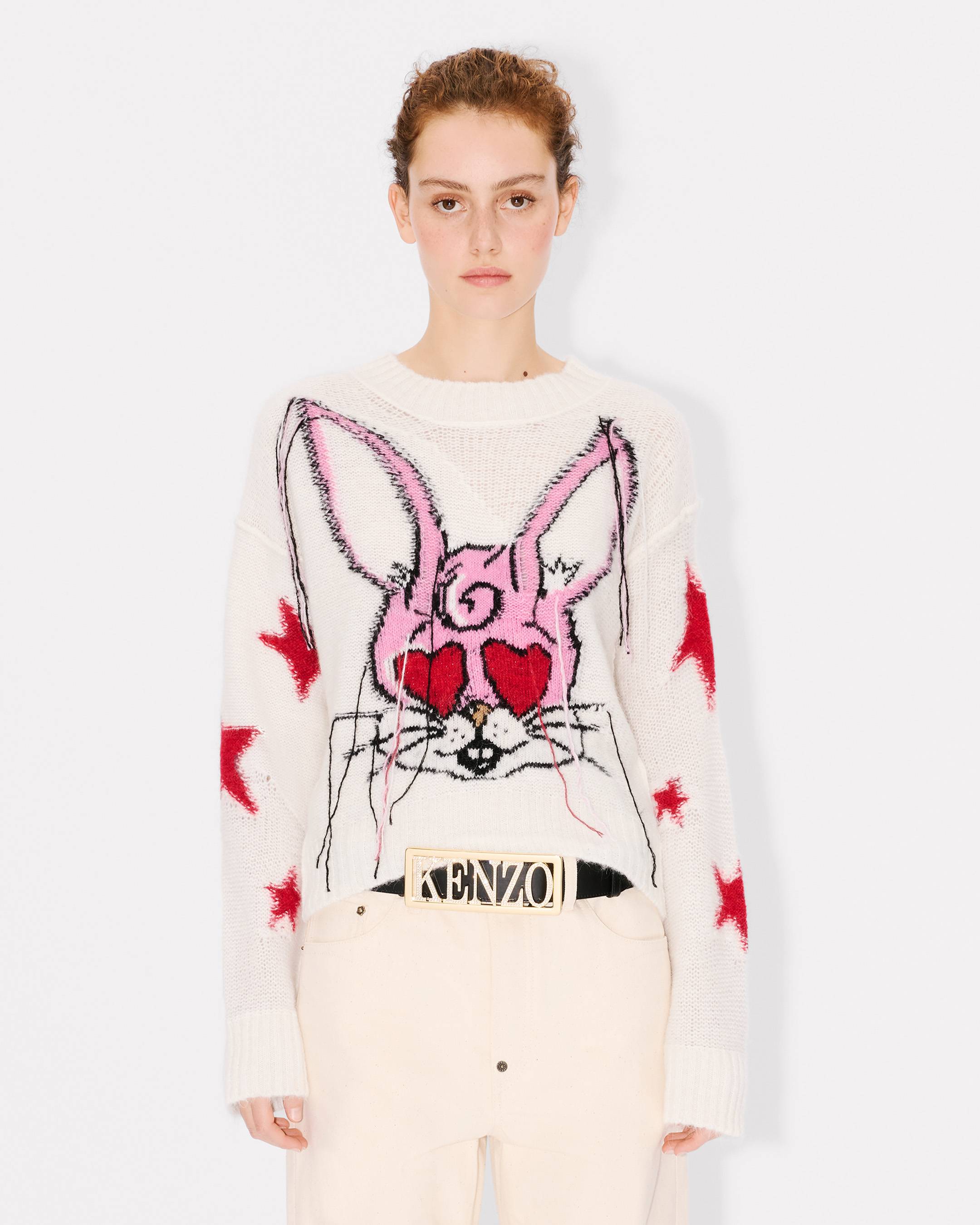 'KENZO Cartoon' jumper in mixed hairy wool alpaca