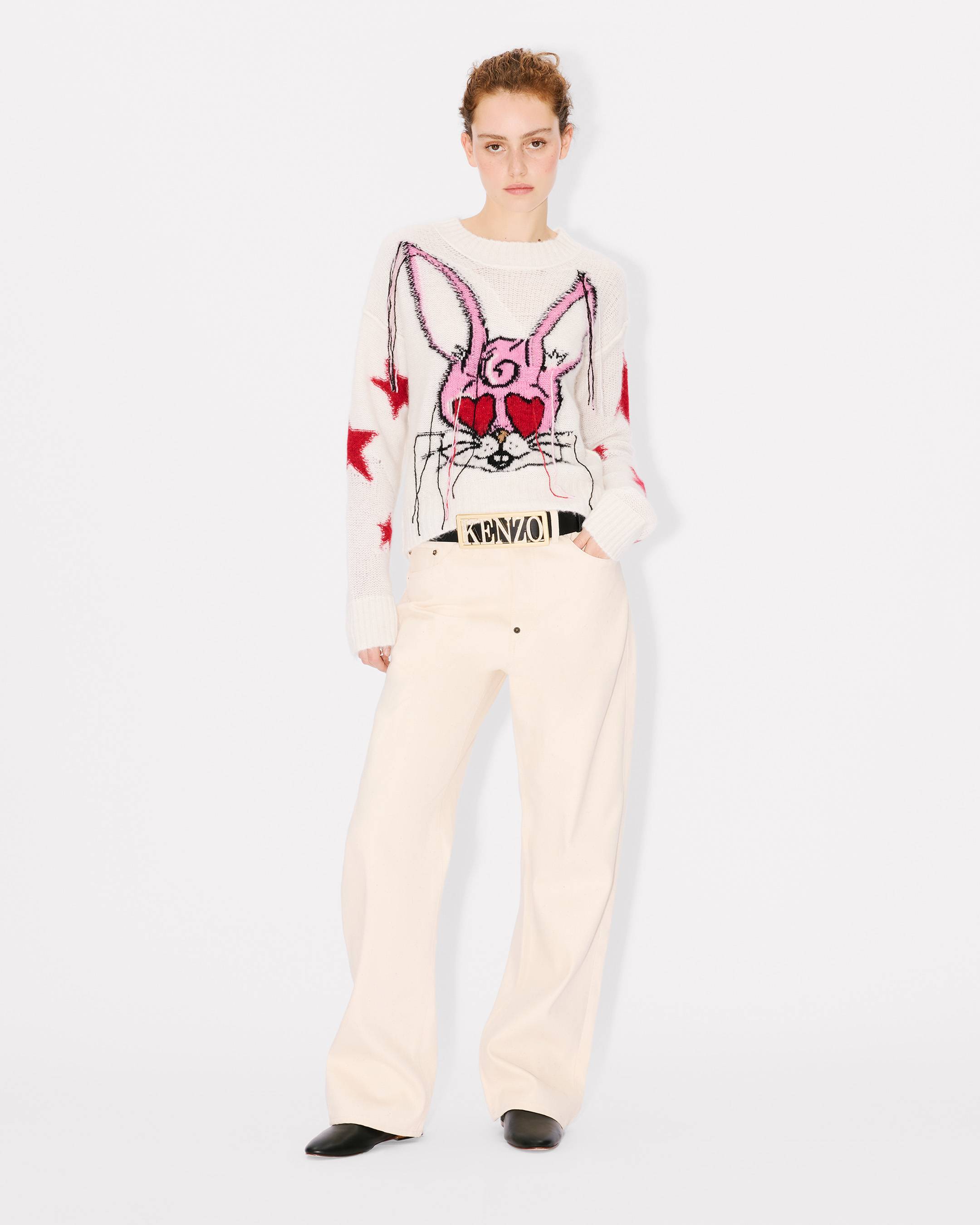 'KENZO Cartoon' jumper in mixed hairy wool alpaca