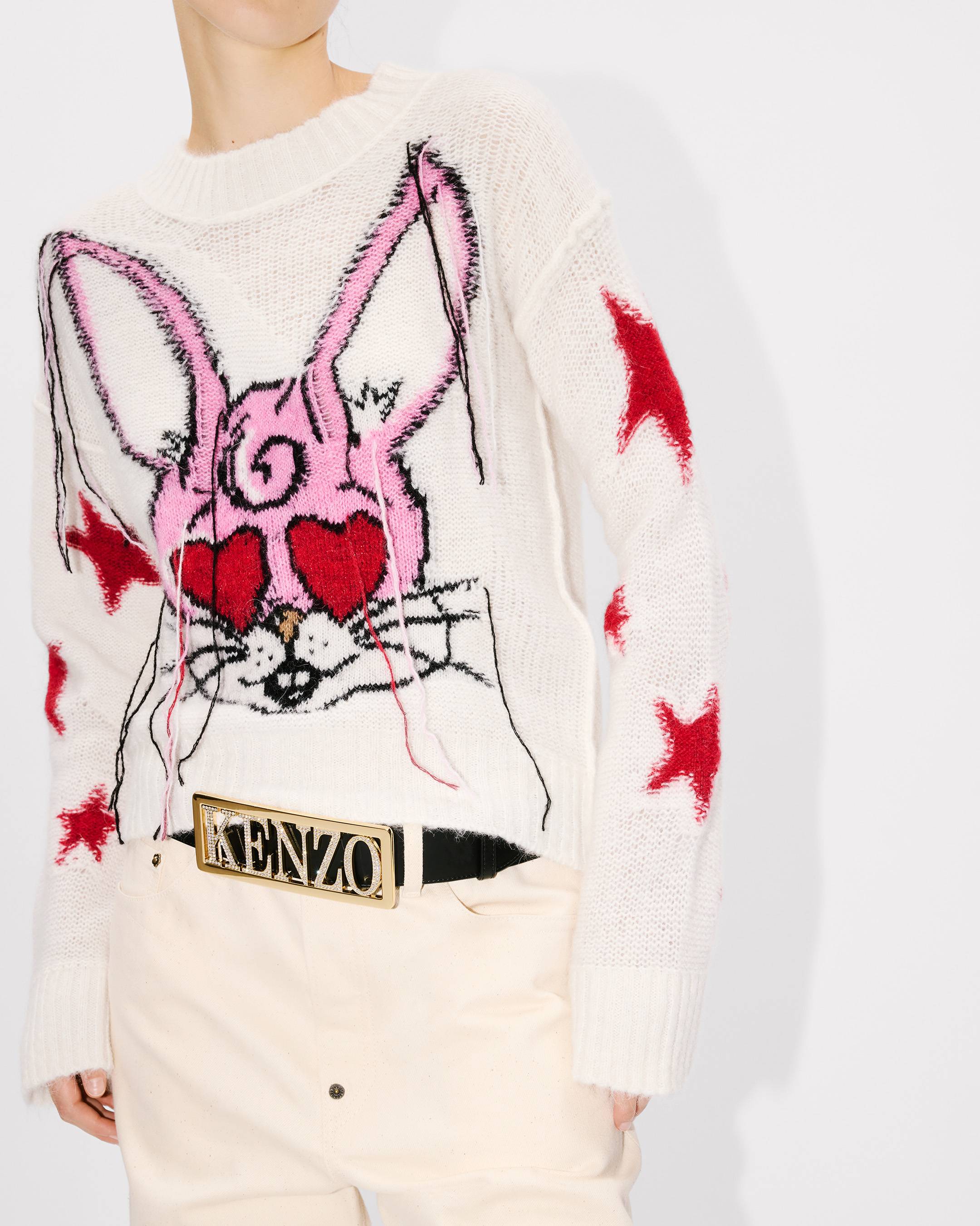 'KENZO Cartoon' jumper in mixed hairy wool alpaca