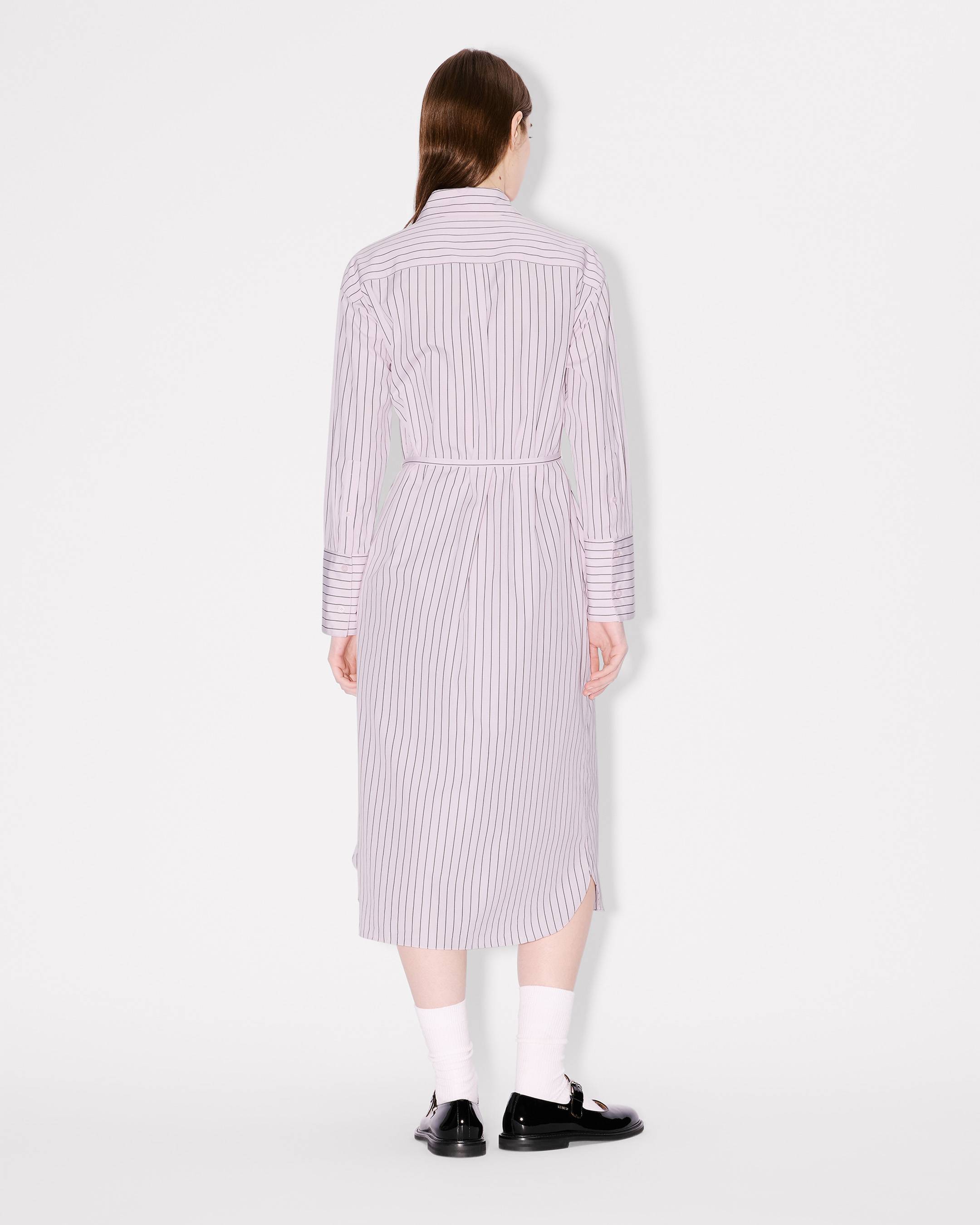 'Boke Flower' pin midi shirting dress in cotton poplin