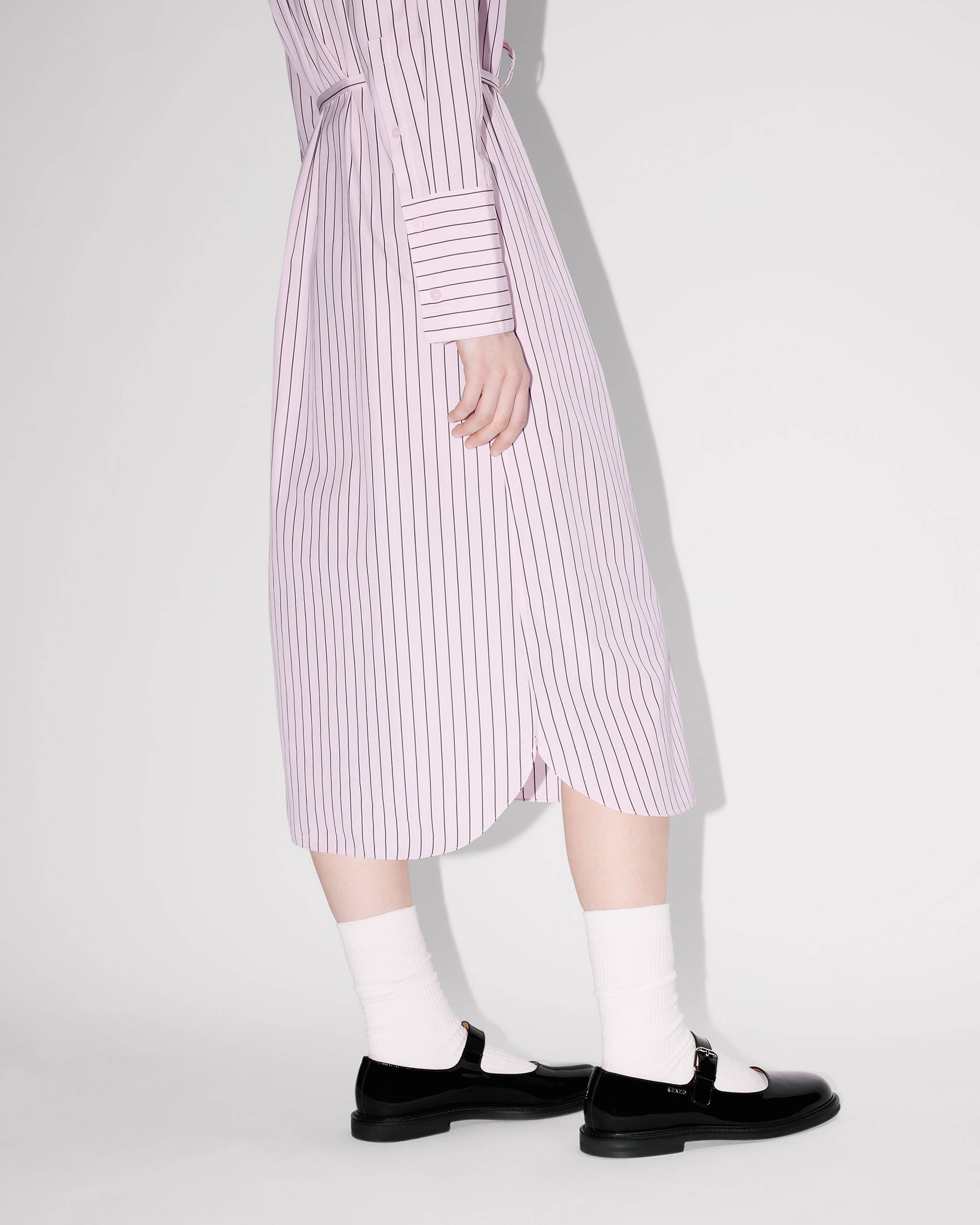 'Boke Flower' pin midi shirting dress in cotton poplin