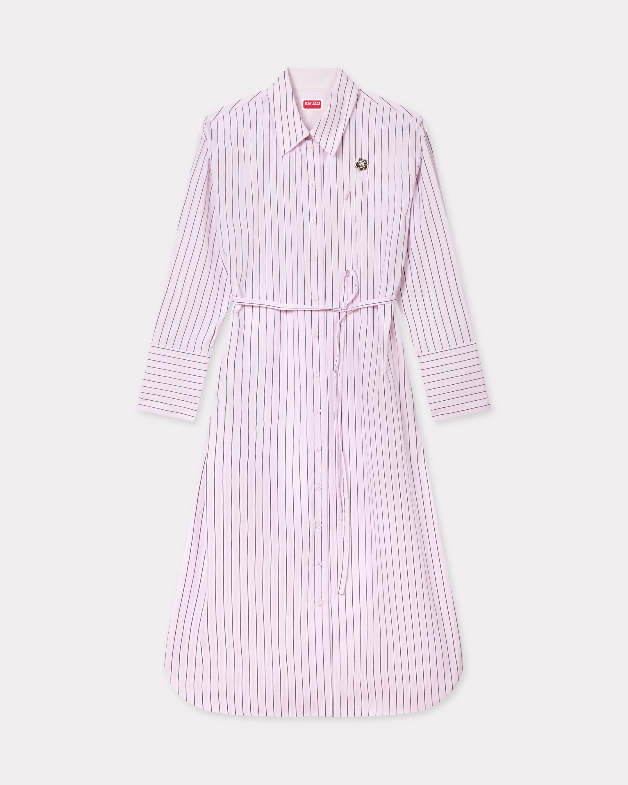 KENZO 'Boke Flower' Pin Midi Shirting Dress Poplin, Woman, Pastel Pink, Size 40,
