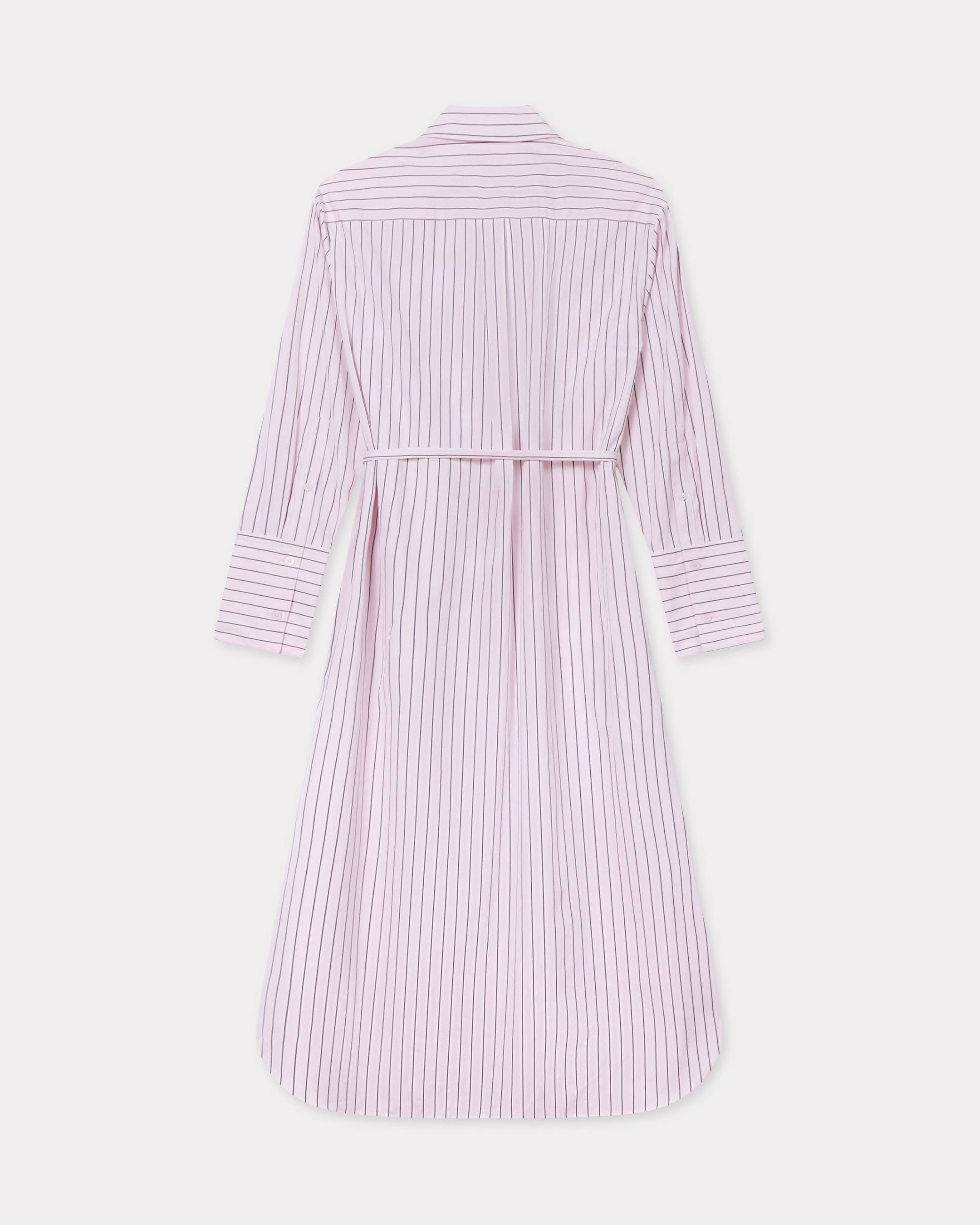 'Boke Flower' pin midi shirting dress in cotton poplin