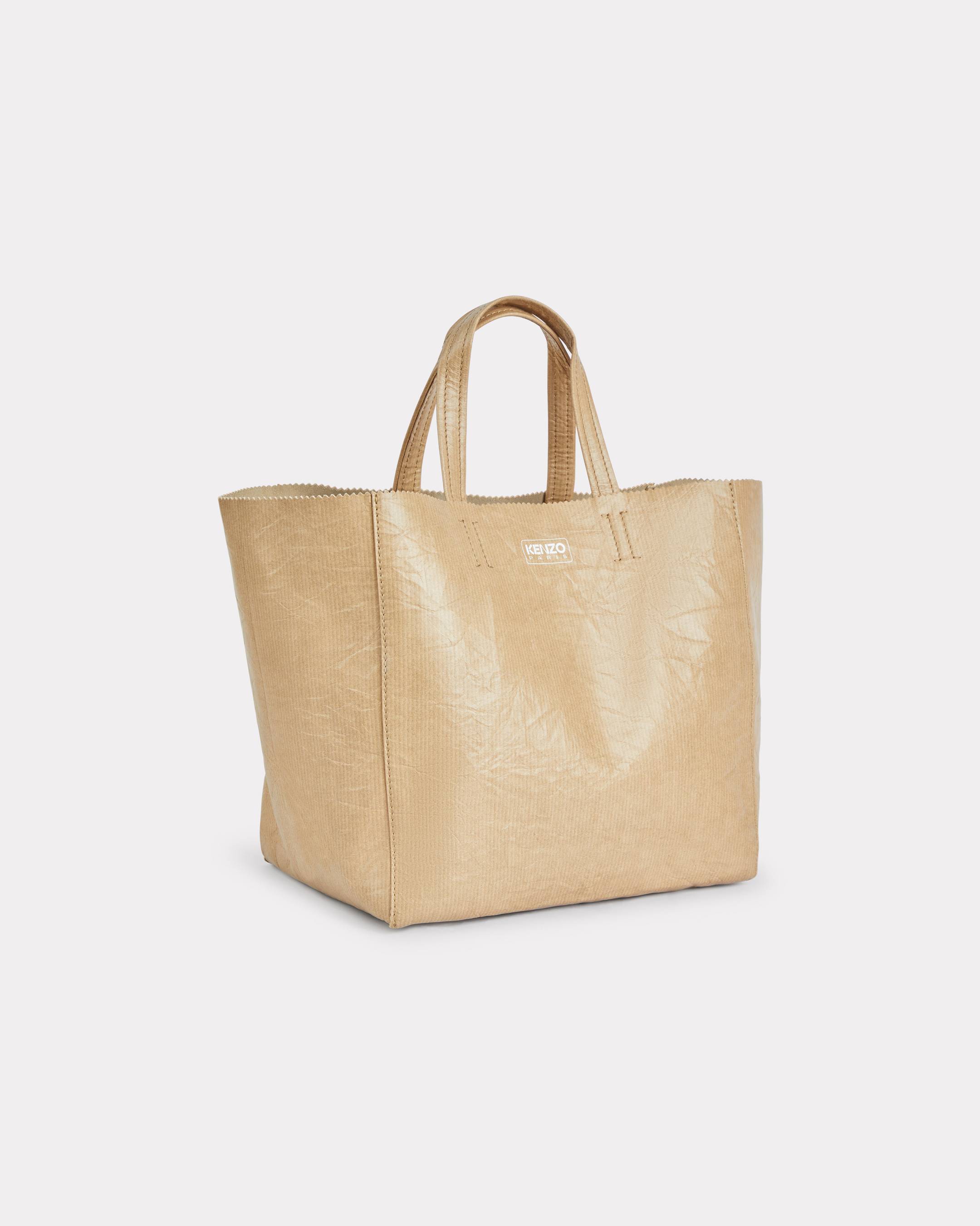 'KENZO Paper' small tote bag in leather