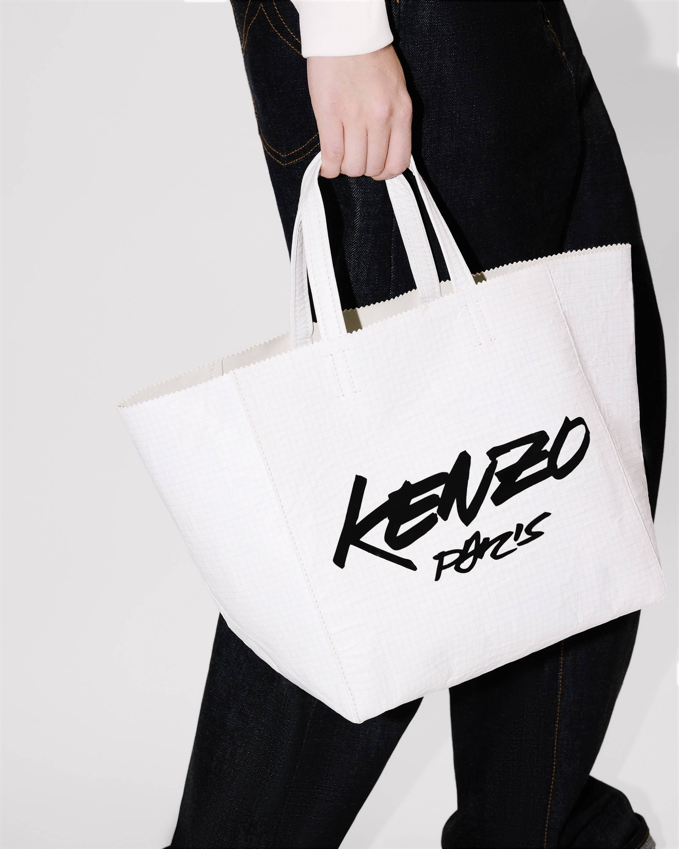 'Kenzo x Futura 2000' small tote bag 'Kenzo Paper' in leather