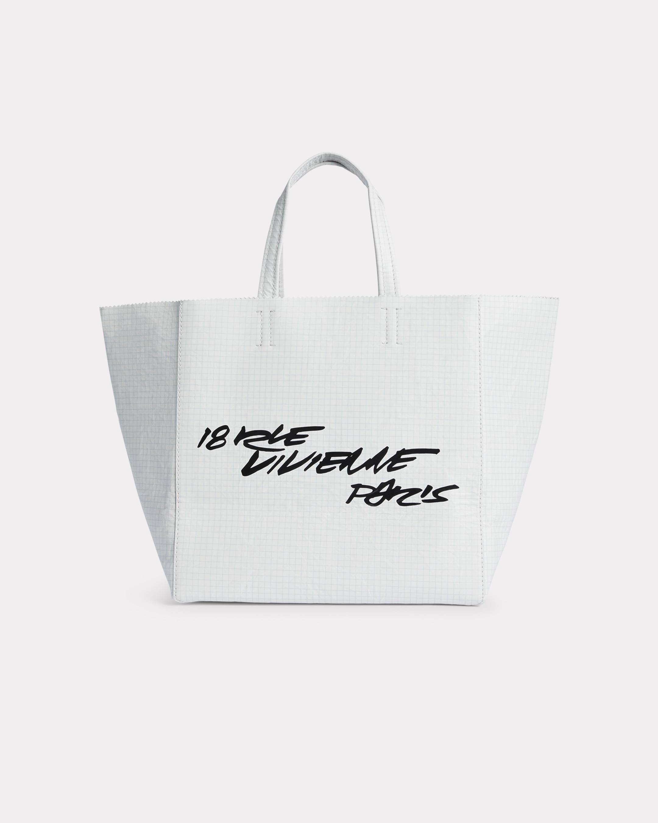 'Kenzo x Futura 2000' small tote bag 'Kenzo Paper' in leather