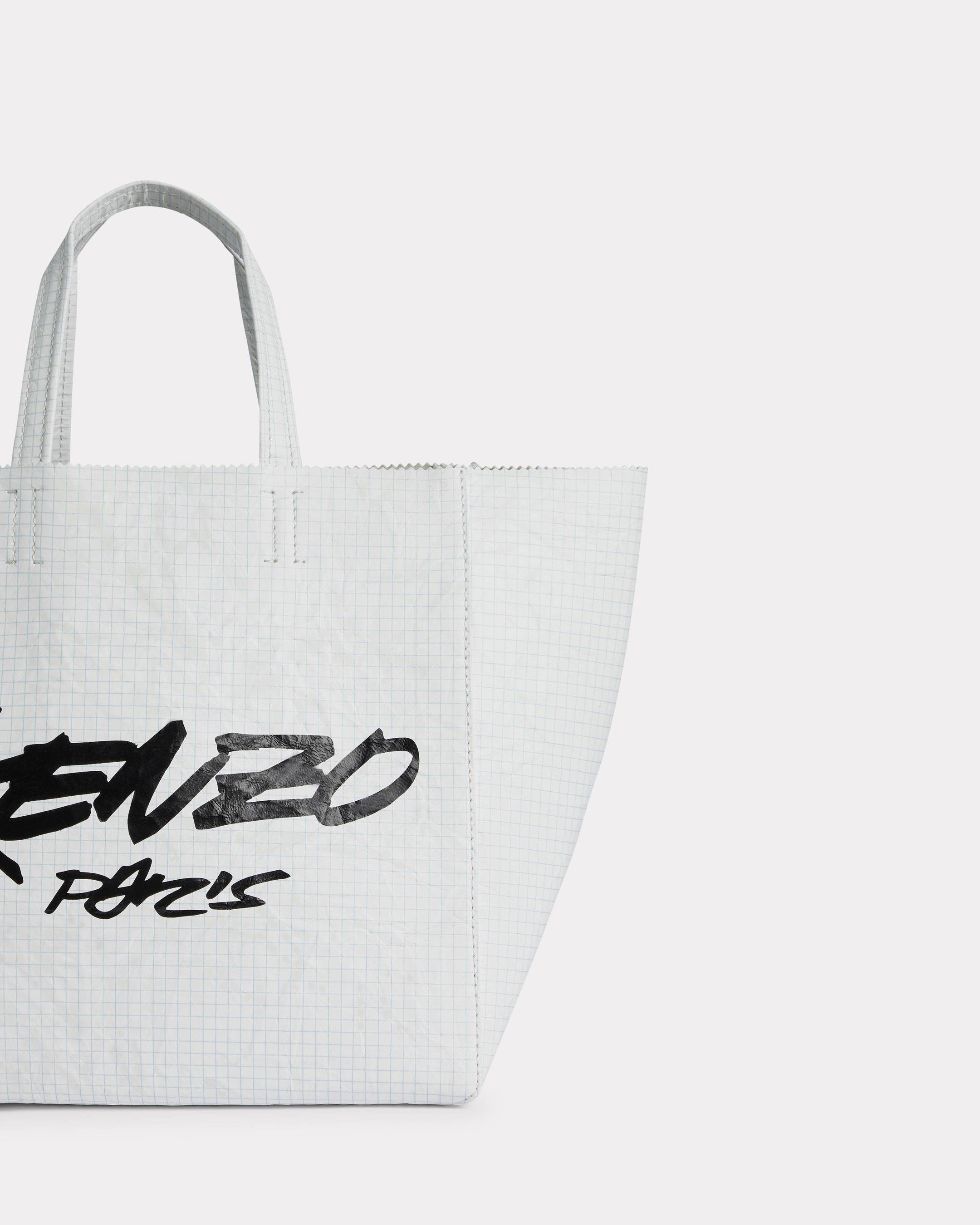 'Kenzo x Futura 2000' small tote bag 'Kenzo Paper' in leather