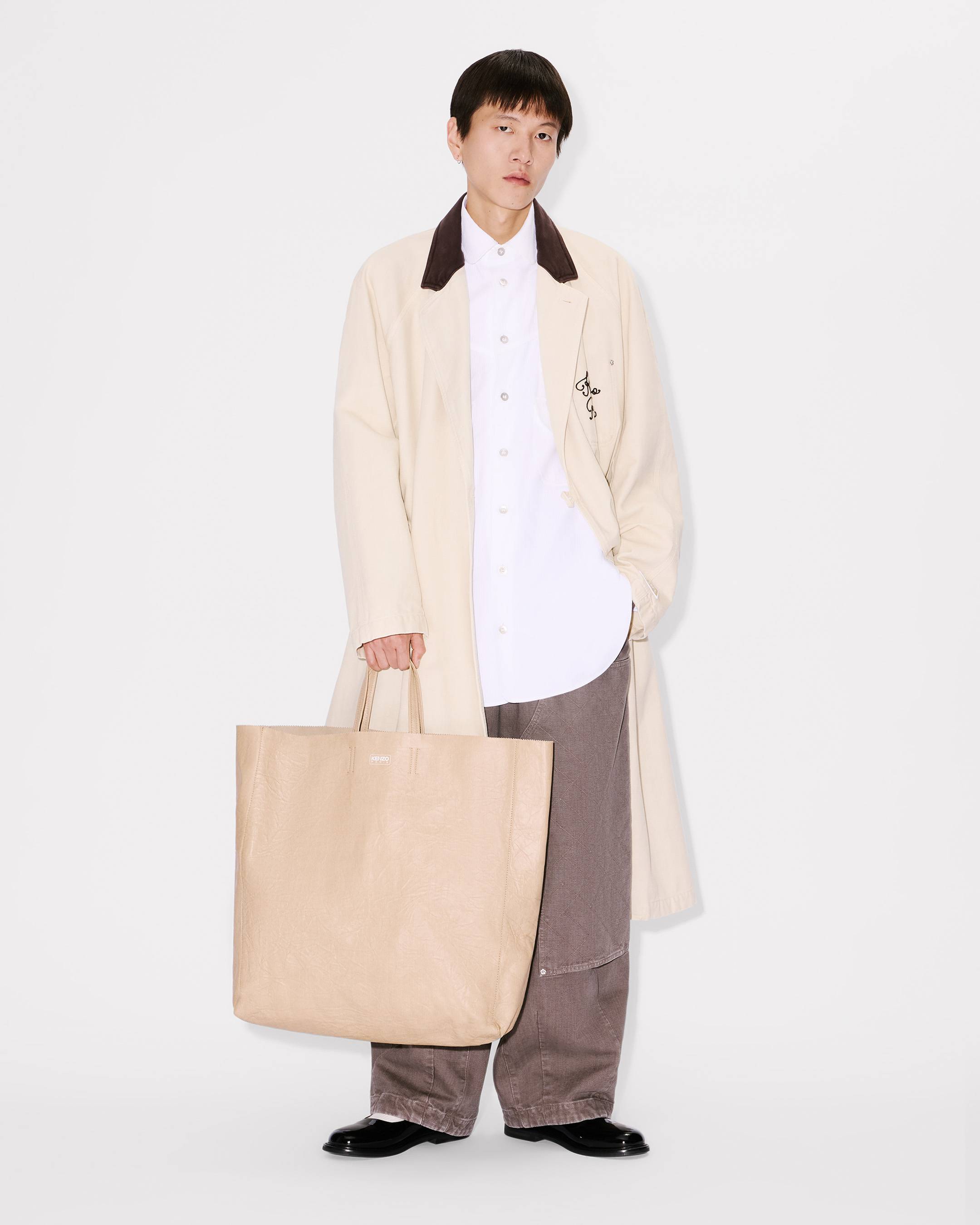 'KENZO Paper' large tote bag in leather