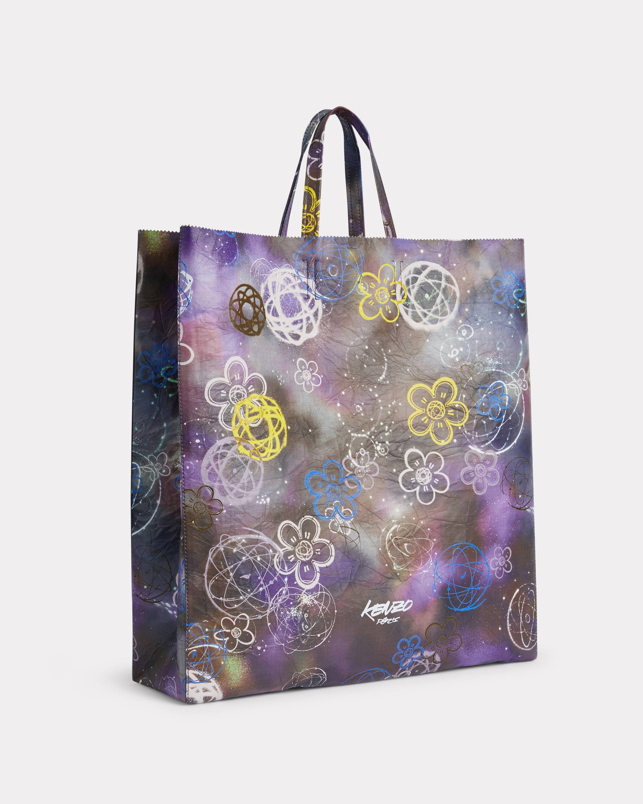 'Kenzo x Futura 2000' large tote bag 'Kenzo Paper' in leather