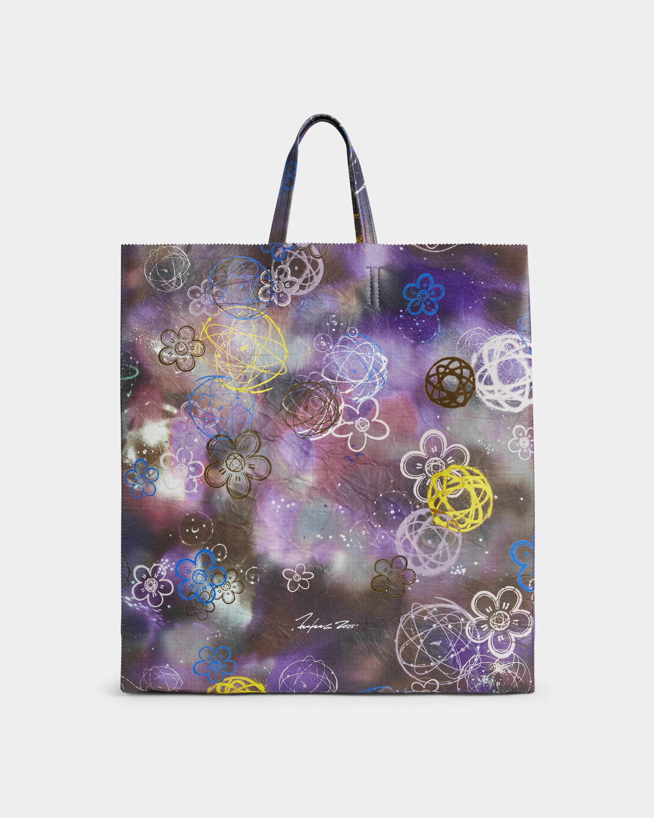 'Kenzo x Futura 2000' large tote bag 'Kenzo Paper' in leather