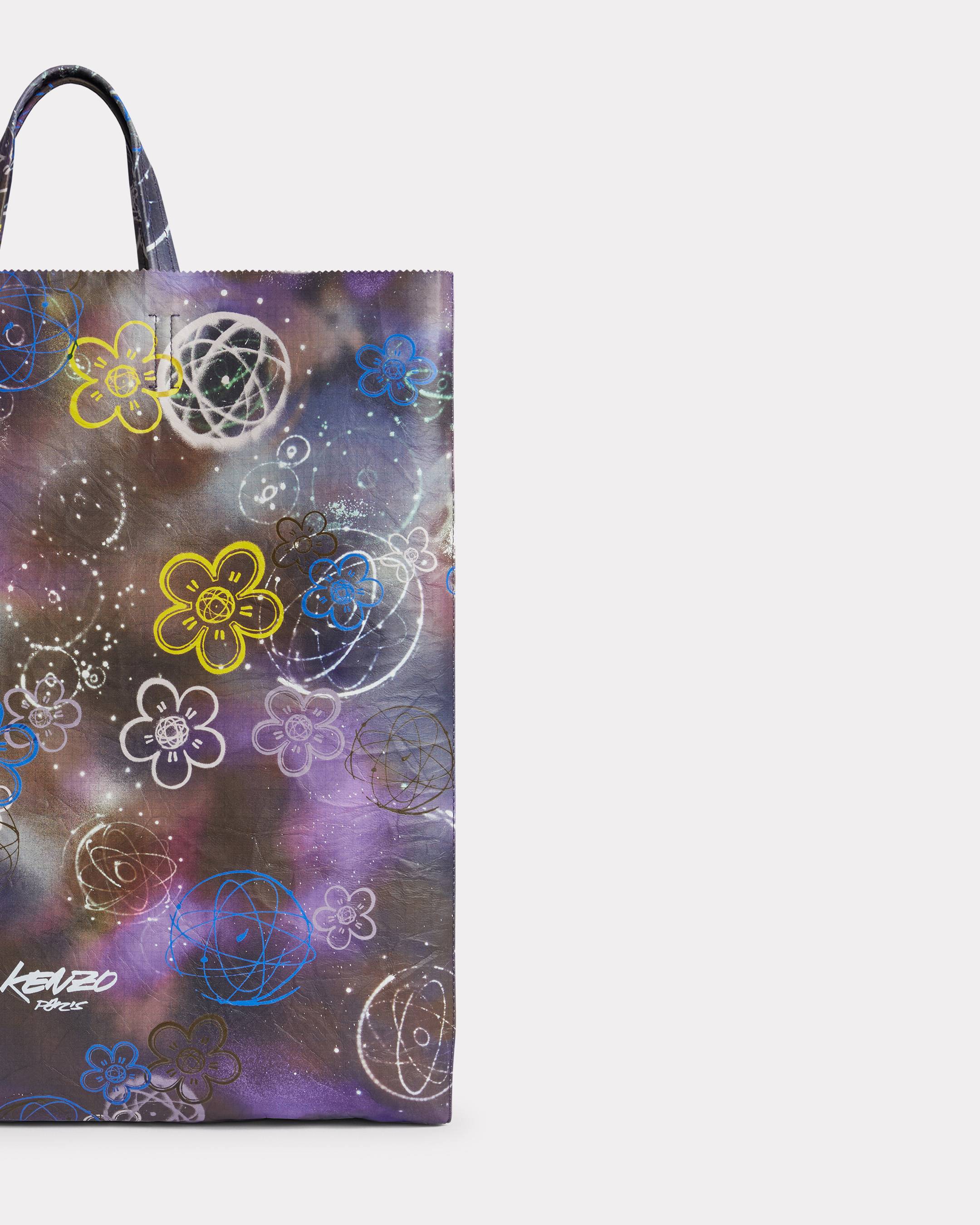 'Kenzo x Futura 2000' large tote bag 'Kenzo Paper' in leather