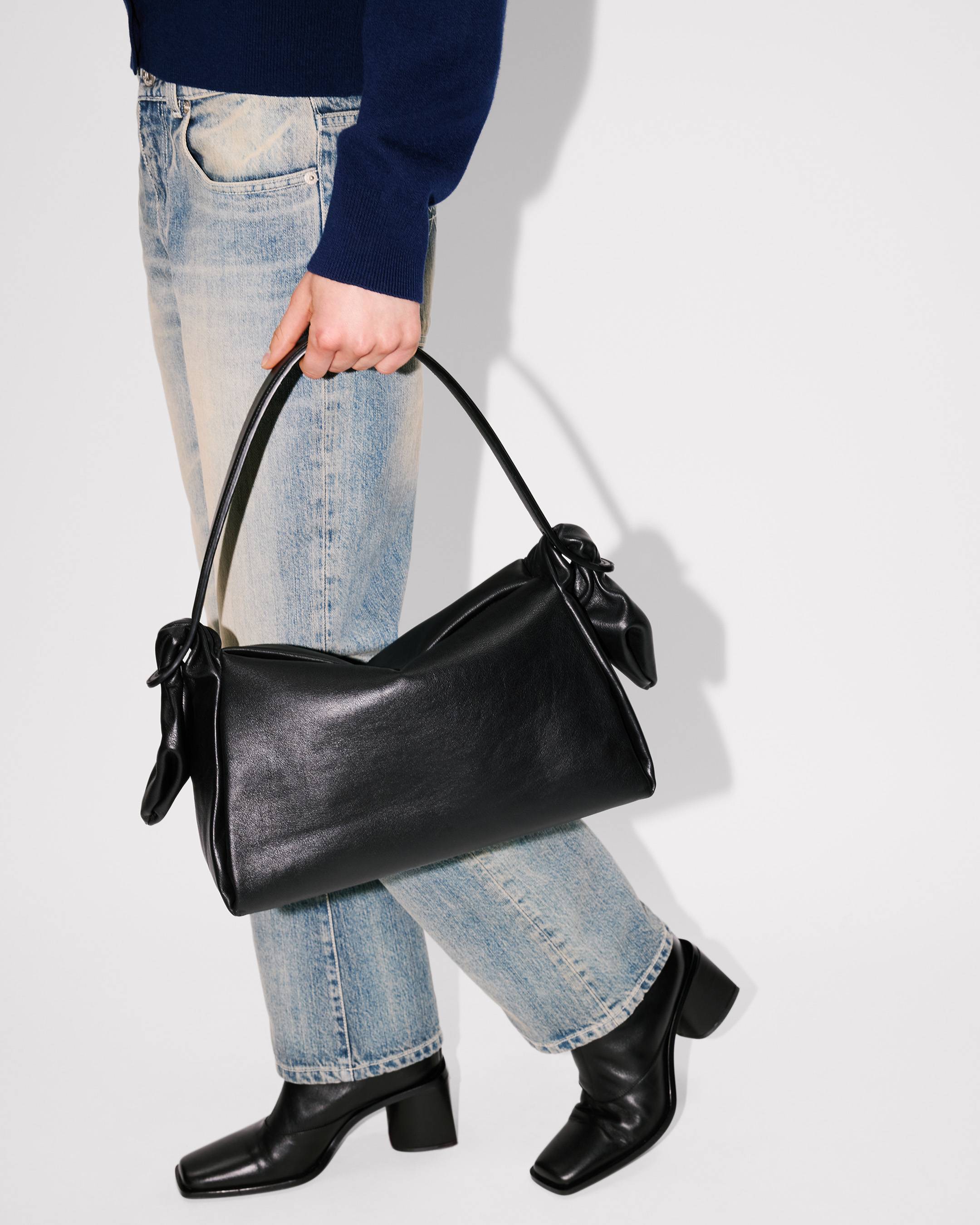 KENZO Furoshiki' large shoulder bag in leather | KENZO