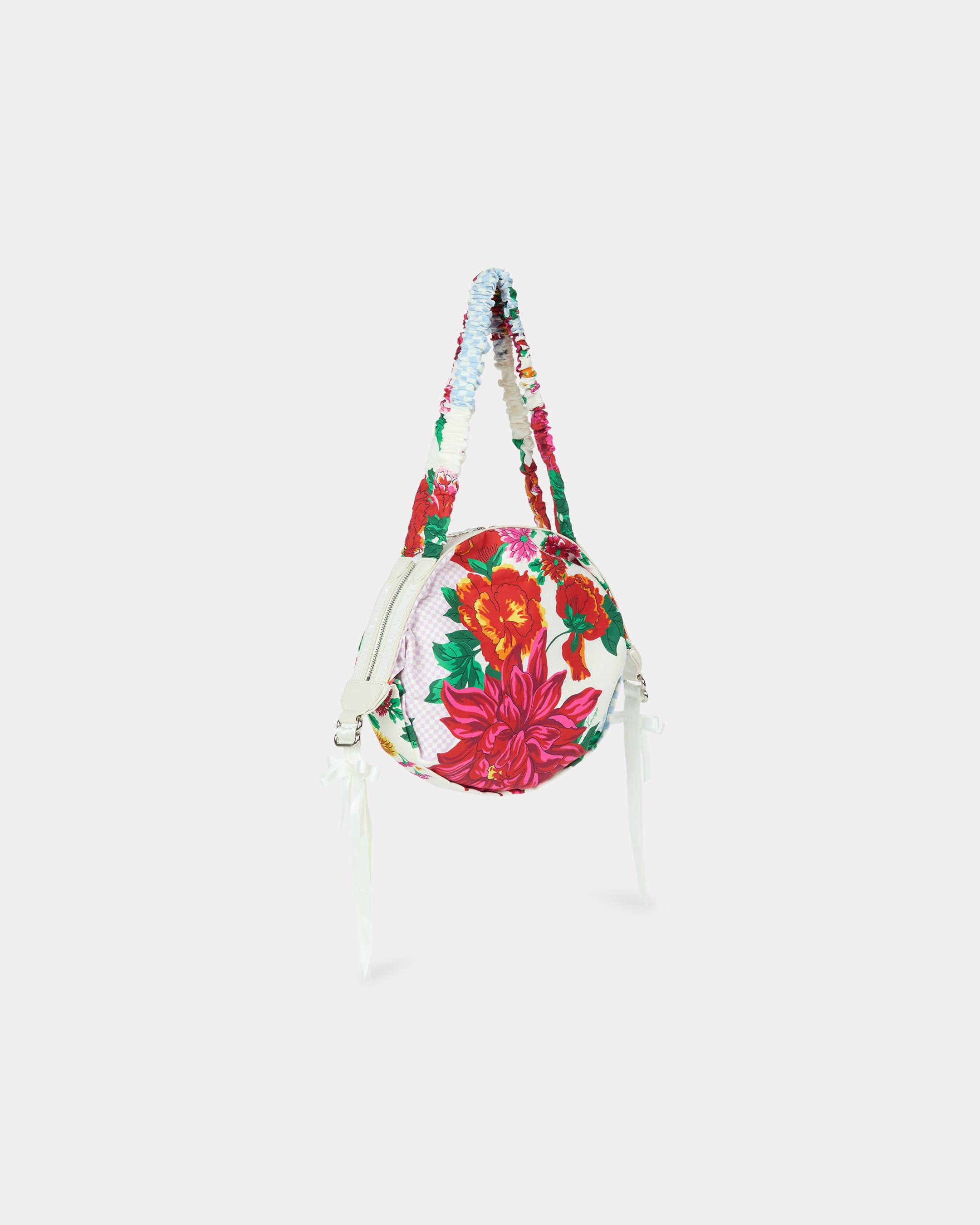 KENZO ' Kumo' Handbag In Satin, Woman, Ecru, Cotton/silk