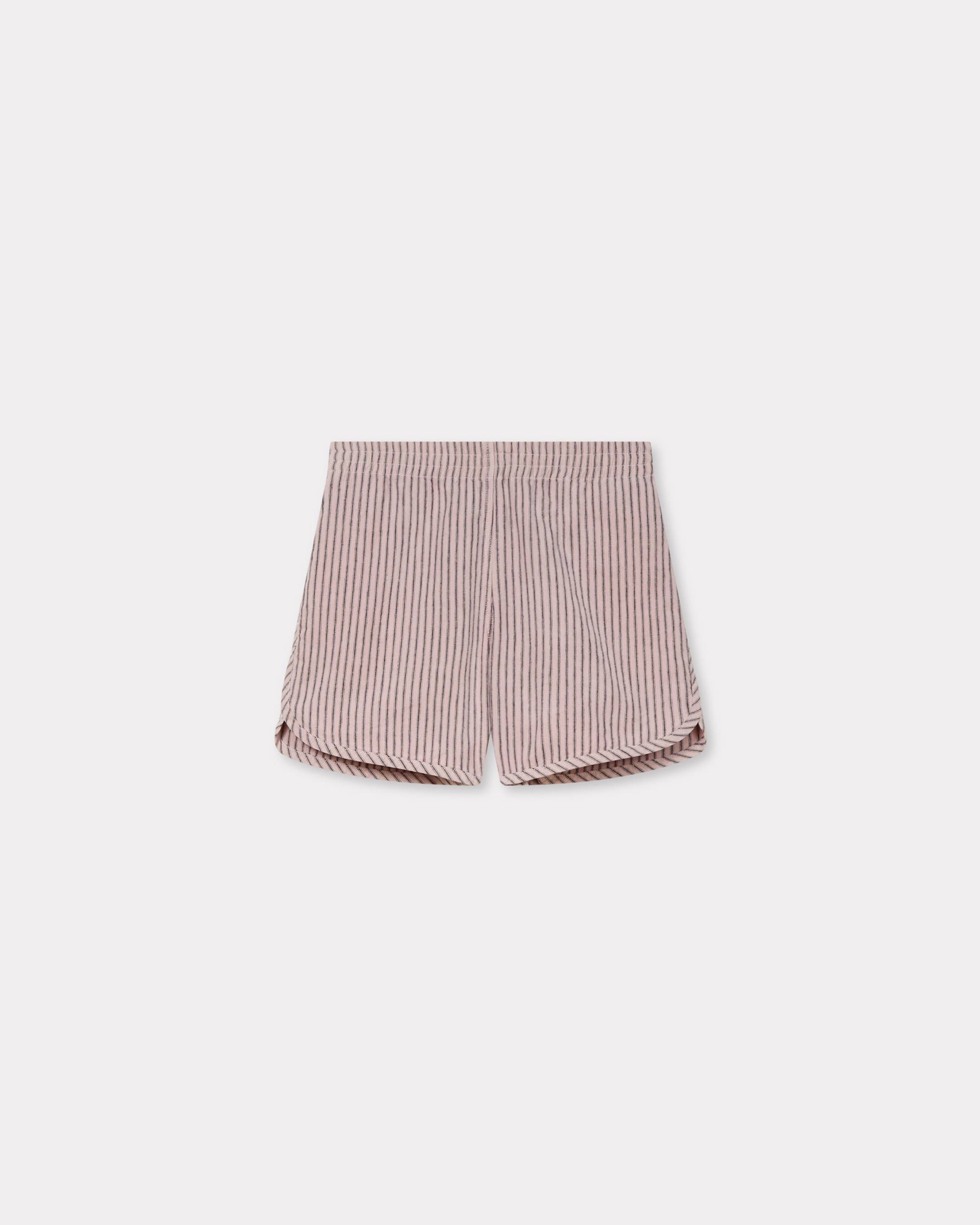 KENZO ' Coast Lines' Elasticated Waist Short Linen, Woman, Faded Pink, Size L,