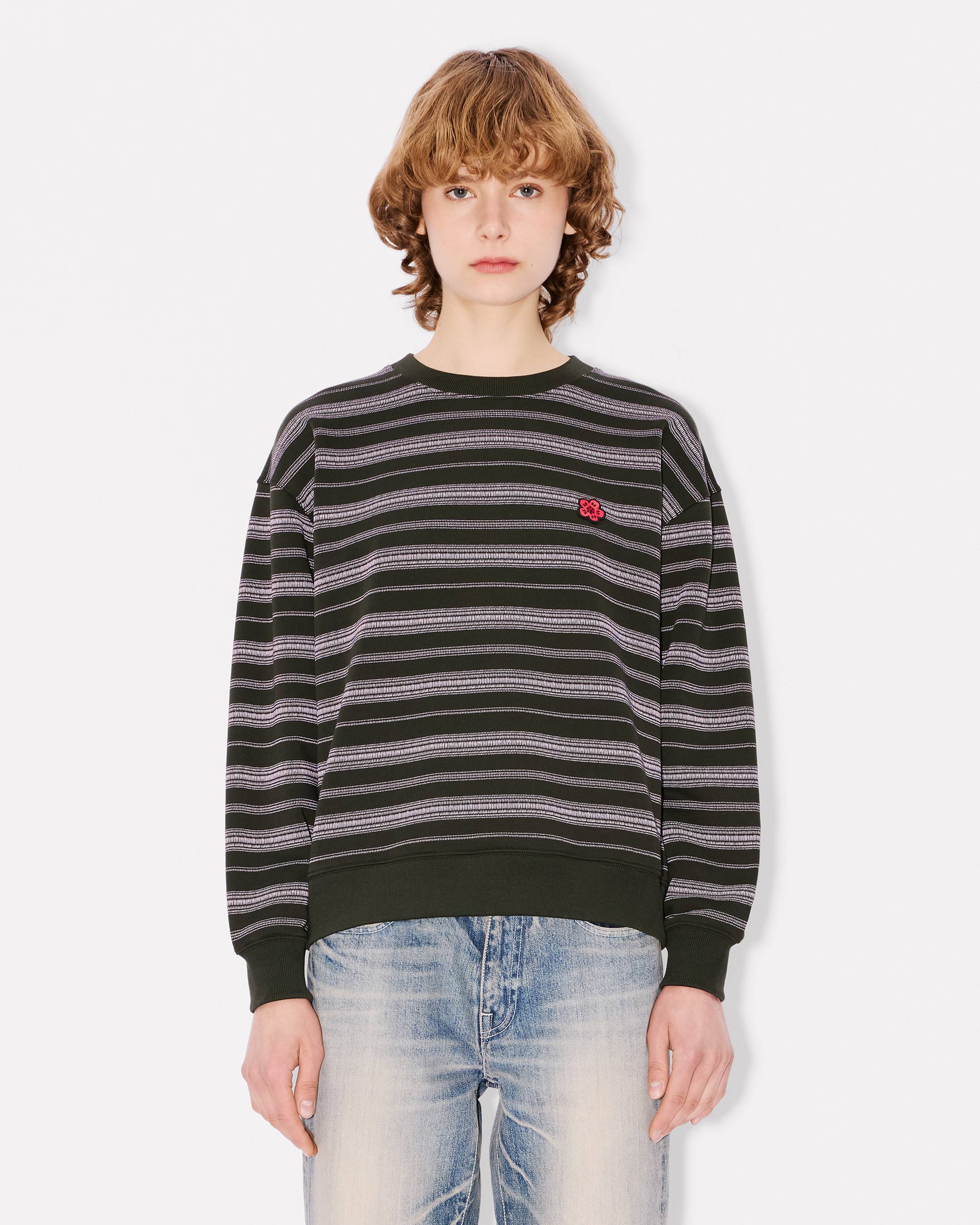 'Boke Flower' stripes sweatshirt in cotton