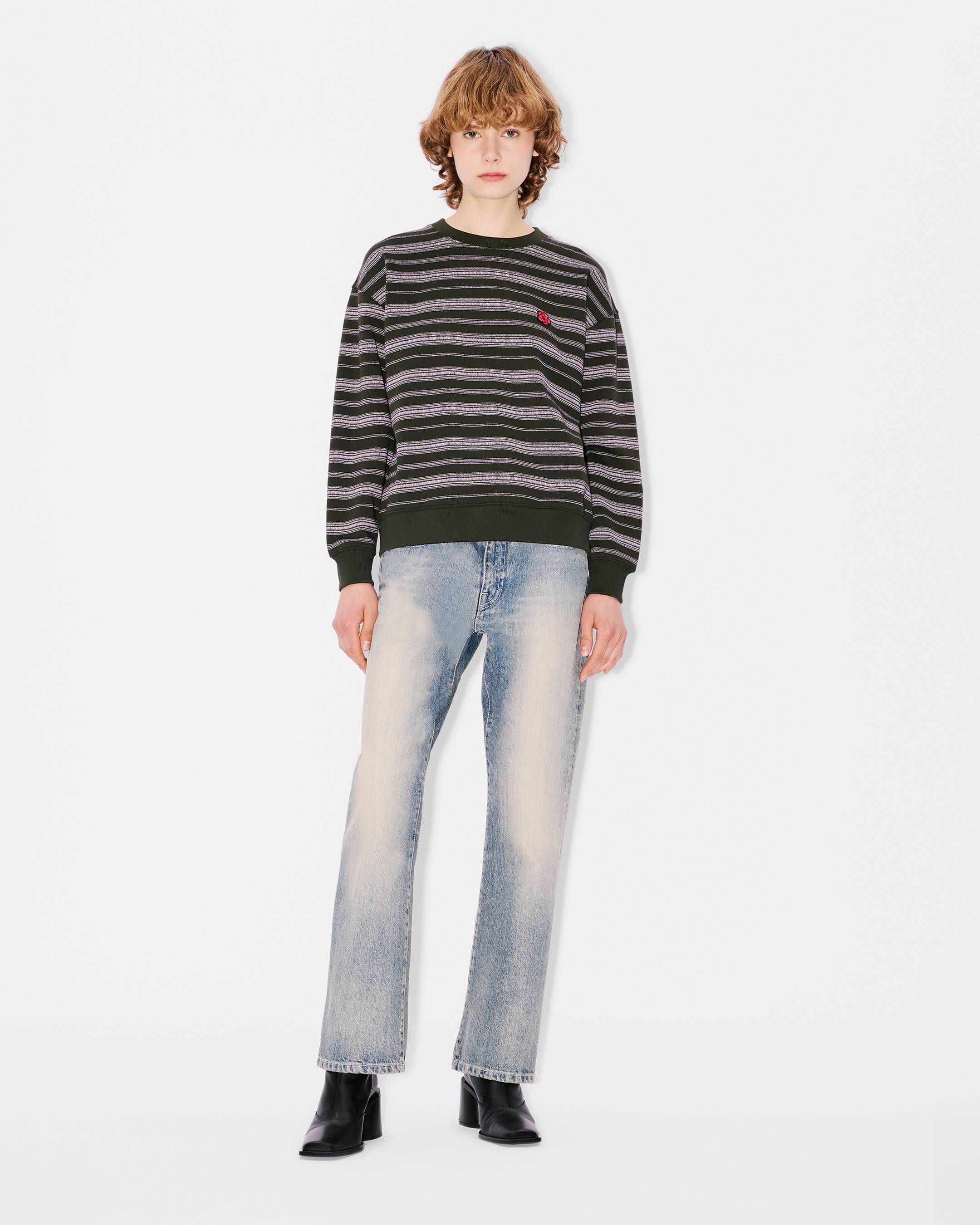 'Boke Flower' stripes sweatshirt in cotton