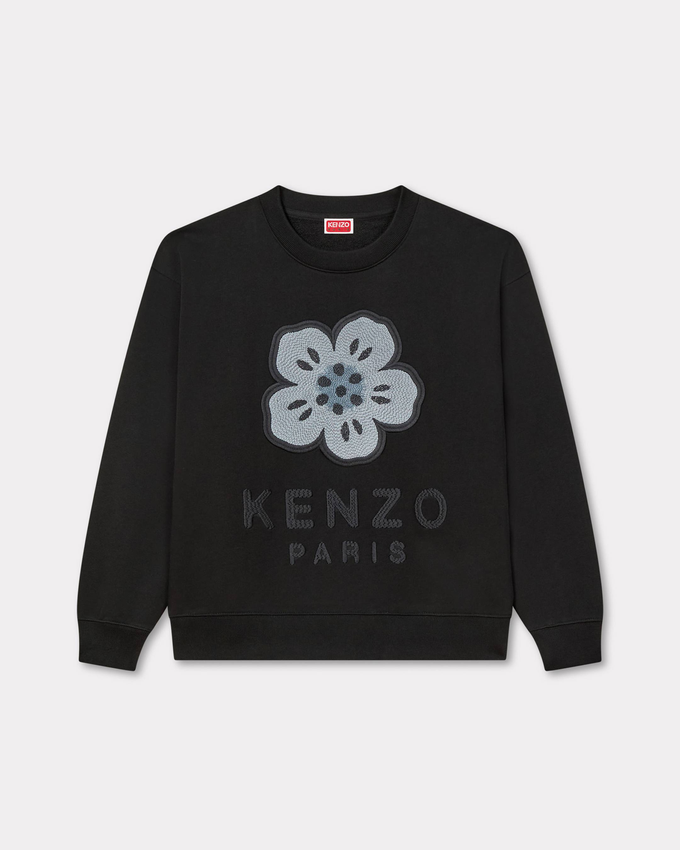 KENZO 'Boke Flower' Embroidered Sweatshirt , Woman, Black, Size S, Cotton