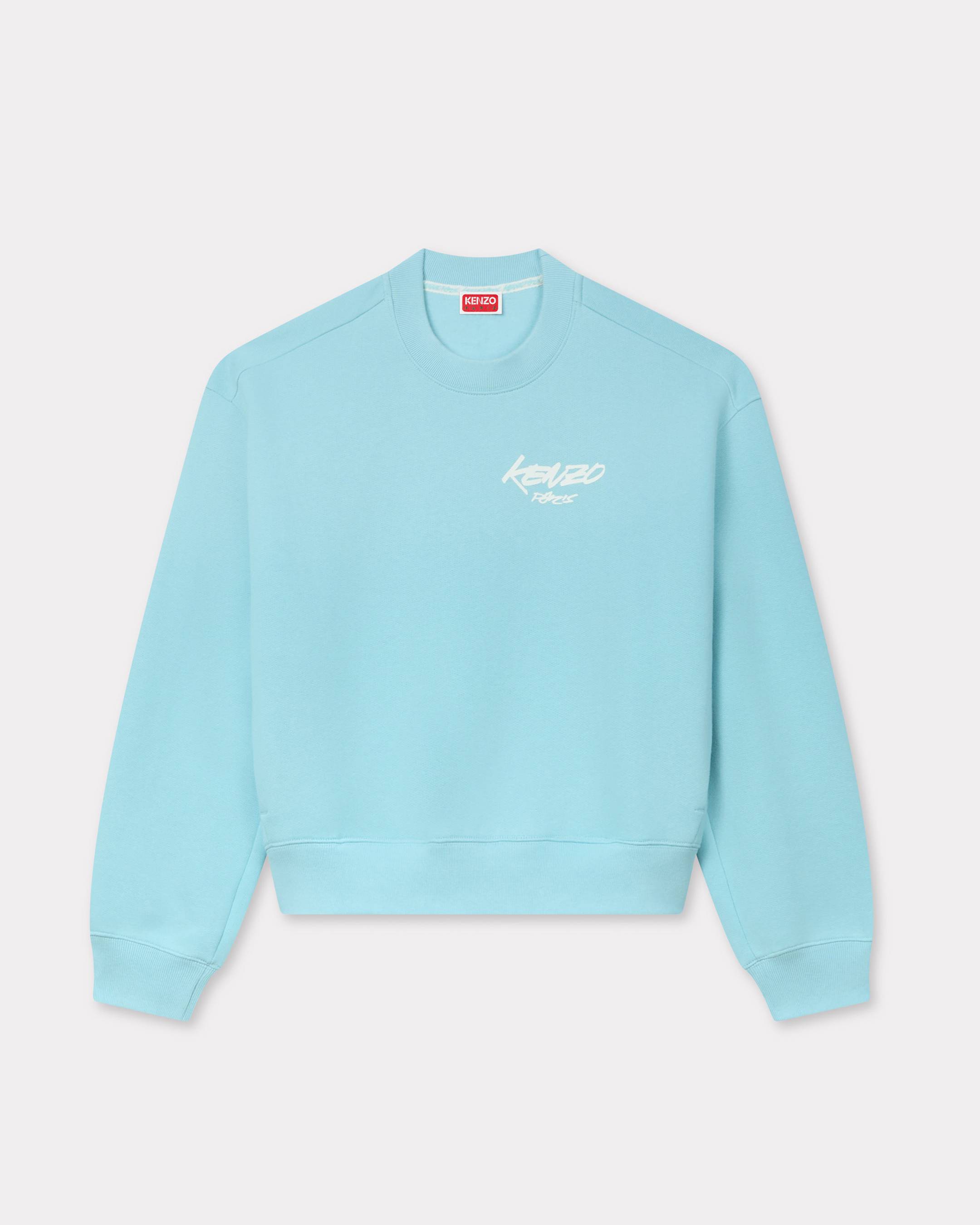 KENZO 'Kenzo x Futura 2000' Oversized Cocoon Sweatshirt In Cotton Aqua Womens - Size M