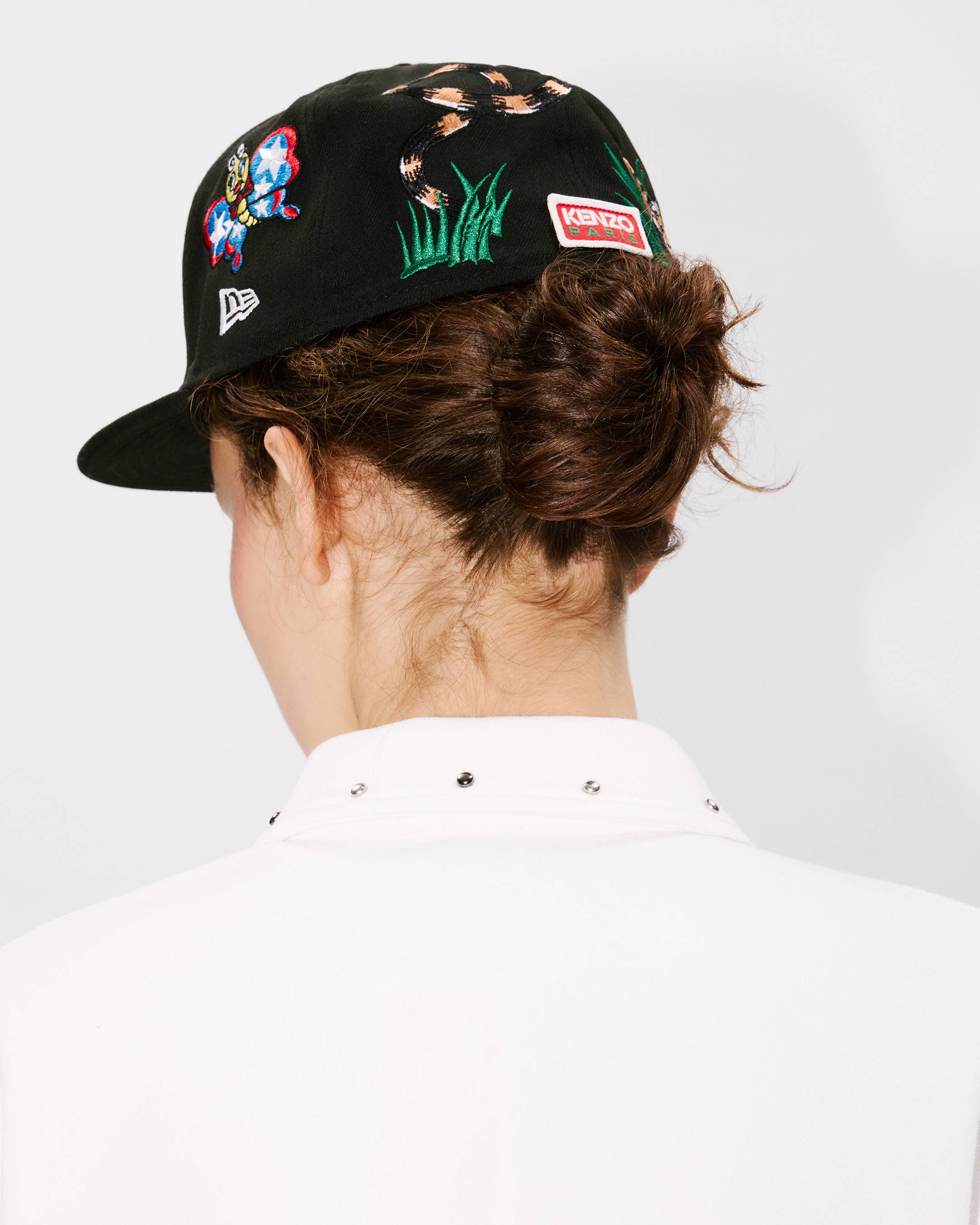 'KENZO Cartoon' embroidered cropped polo sweatshirt in cotton